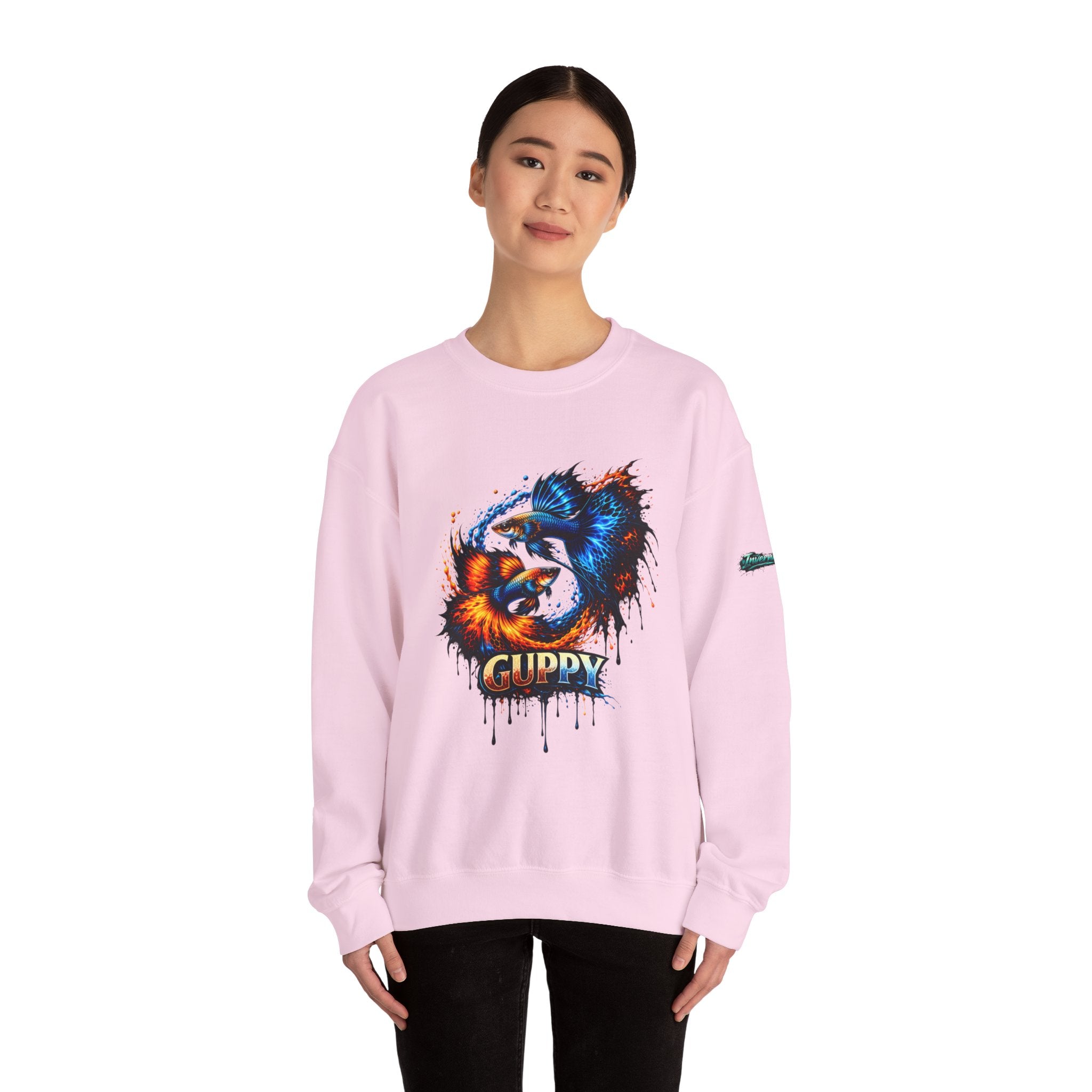 Fire & Ice Guppy – Premium "Neon Flare" Crewneck Sweatshirt