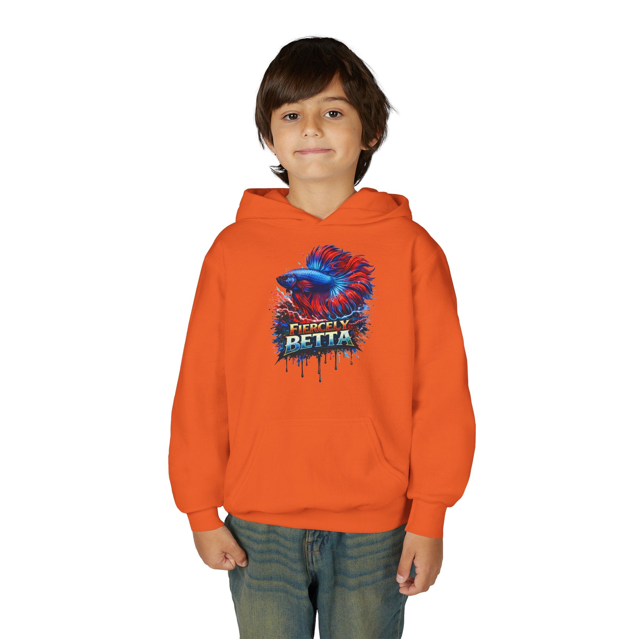 Fiercely Betta – Kids "Neon Flare" Fleece Hoodie