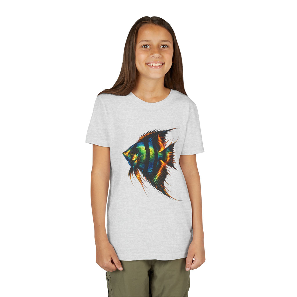 Angelfish Youth Tee – Colorful Aquarium Fish Graphic Shirt for Kids