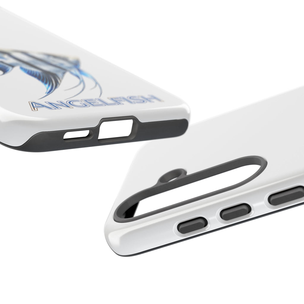Angelfish Tough Phone Case – Durable Protective Case with Blue Tropical Fish Design