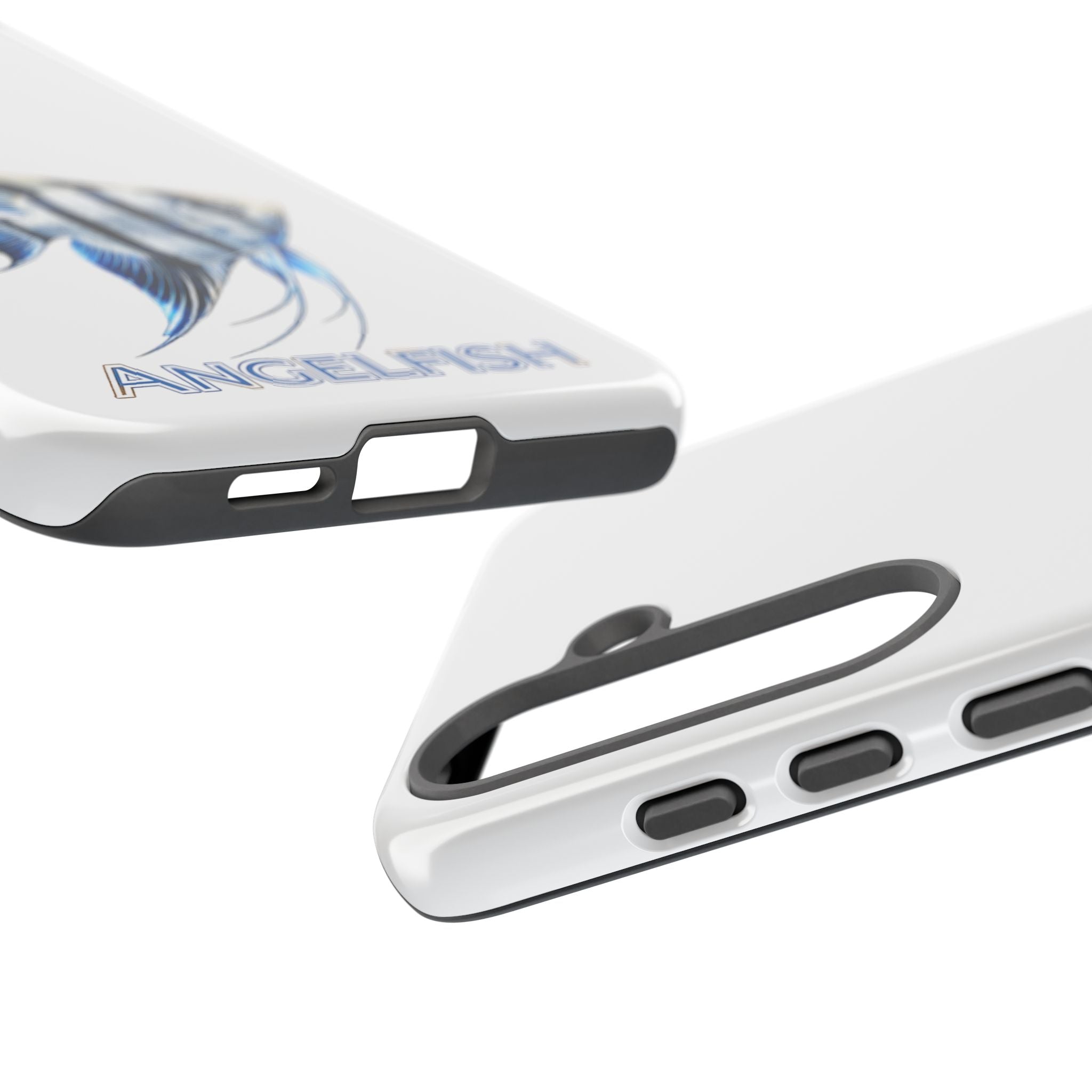 Angelfish Tough Phone Case – Durable Protective Case with Blue Tropical Fish Design