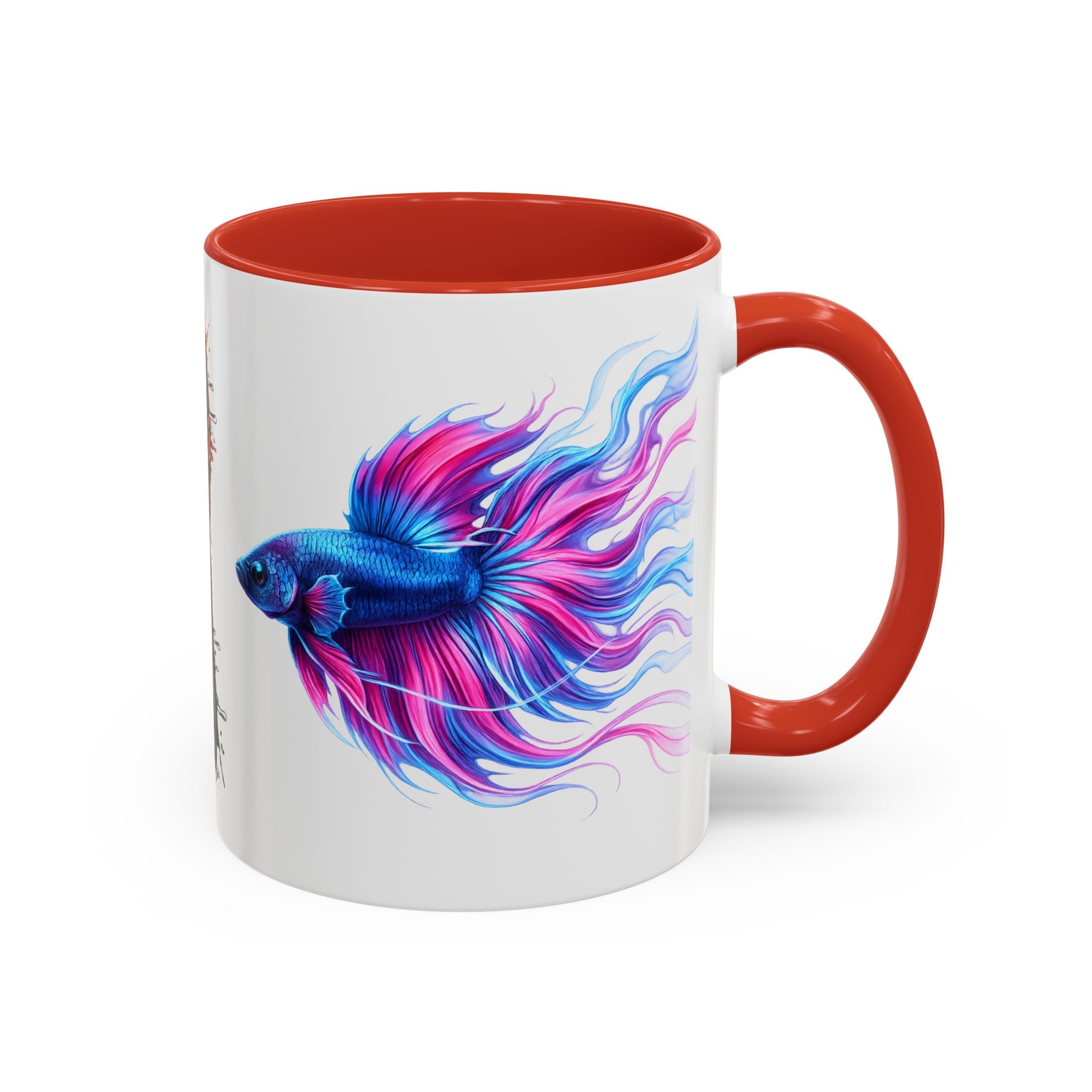 Betta Fish Accent Coffee Mug — Vibrant Neon Betta Design (11/15 oz)