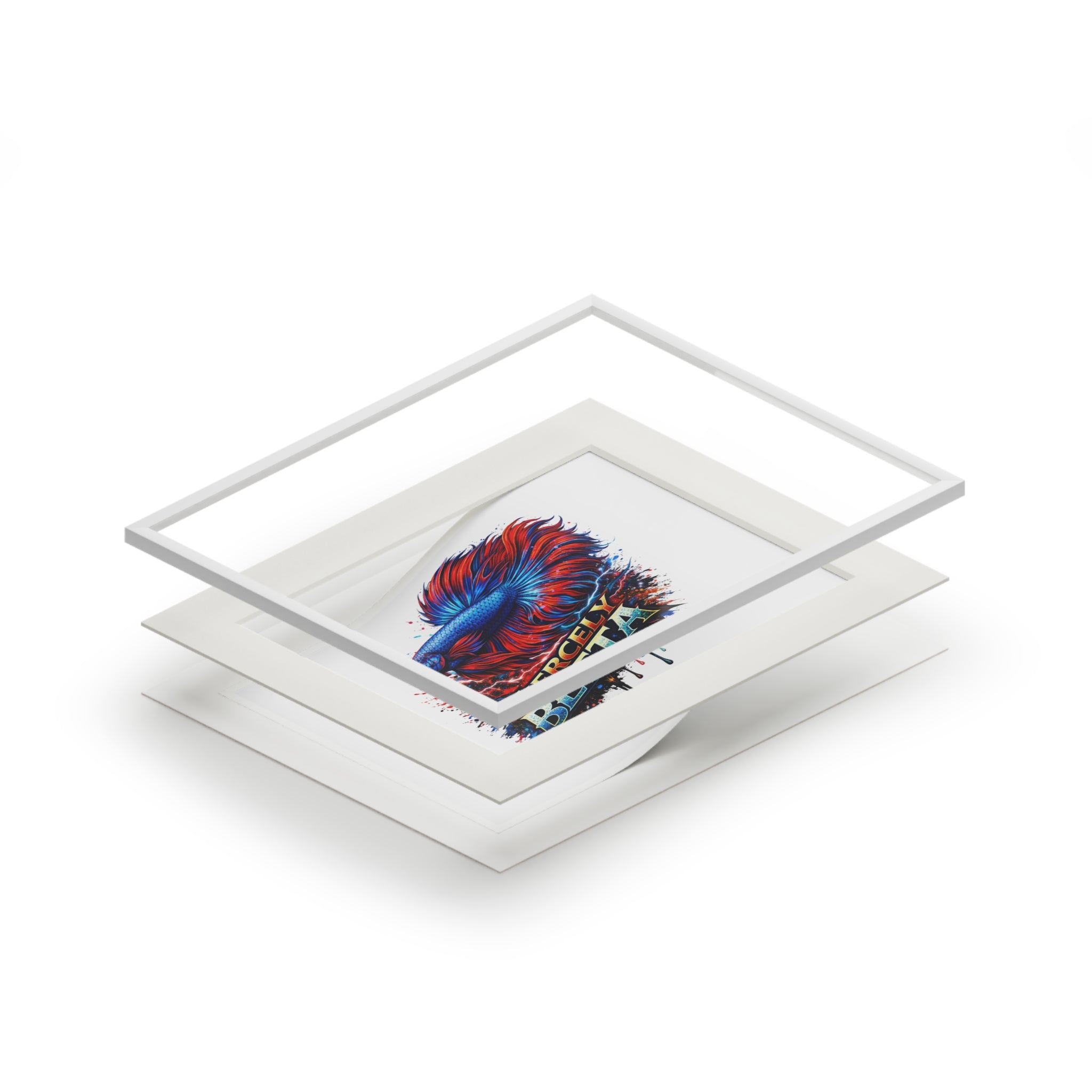 Fiercely Betta – Premium "Neon Flare" Mounted Fine Art Print