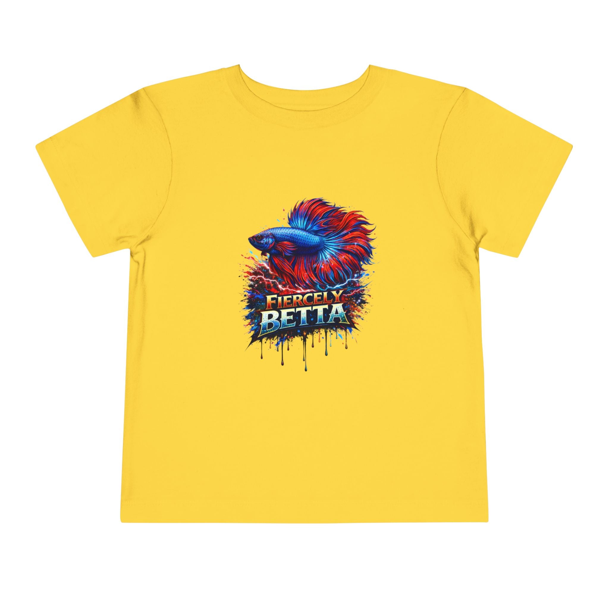 Toddler Tee - 'Fierce Betta' Colorful Betta Fish Graphic Shirt for Kids