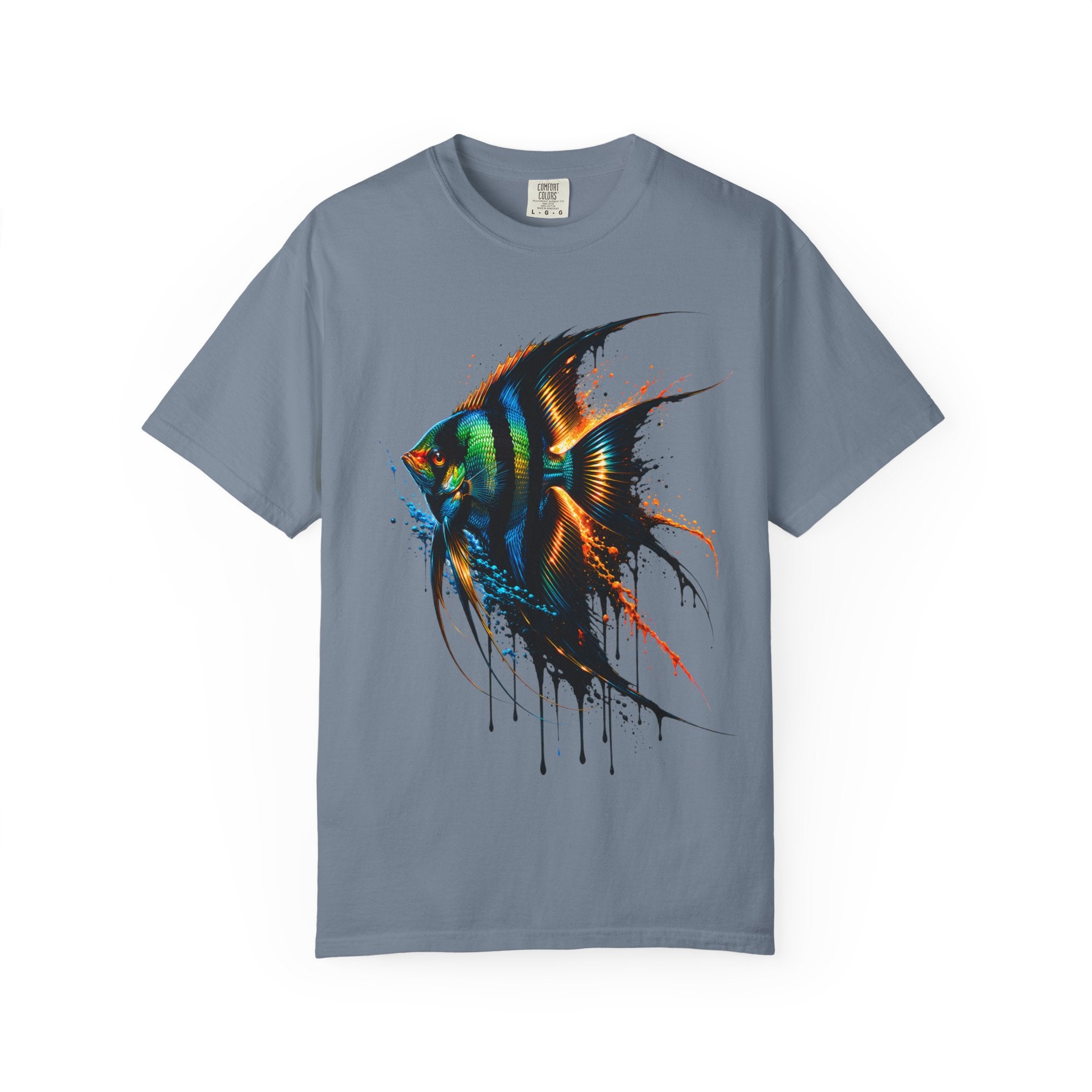 Vibrant Drip Angelfish Graphic Tee