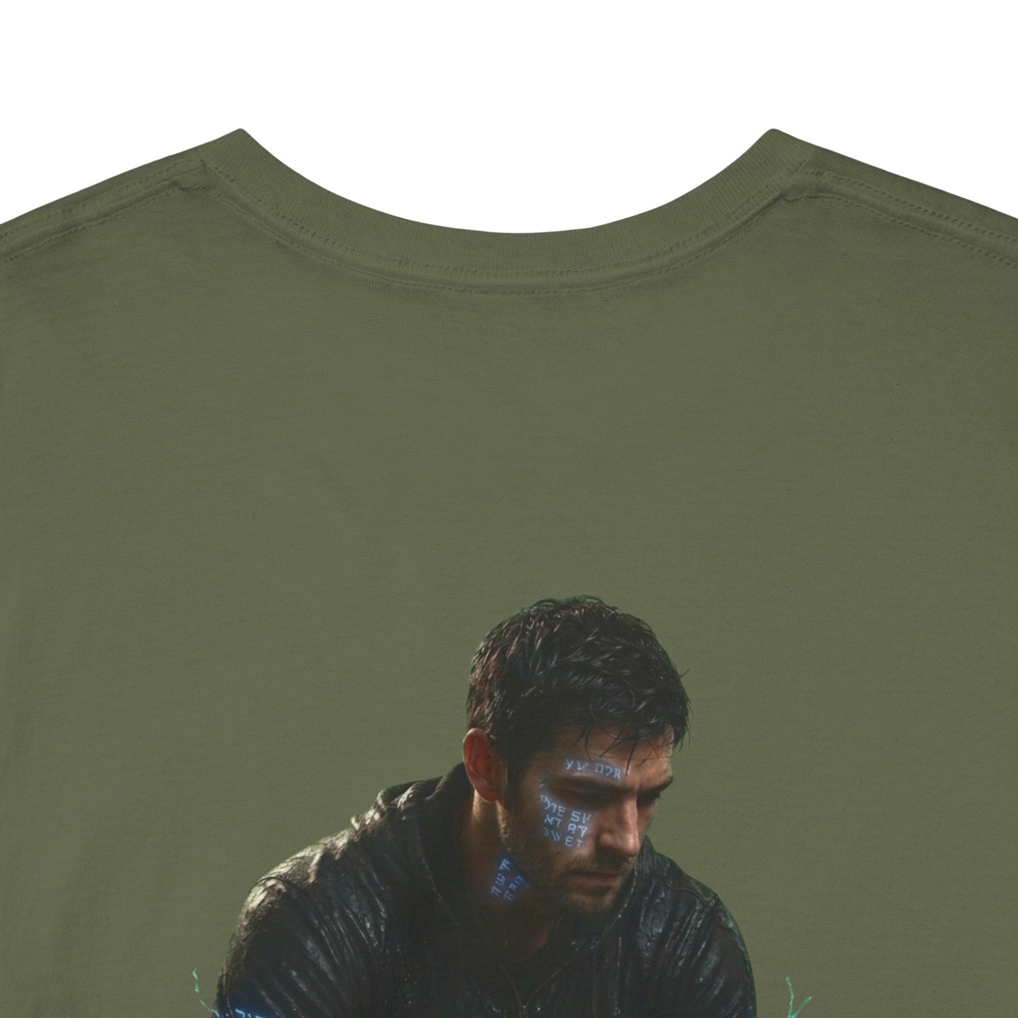 T-Shirt — Nature Warrior Graphic Tee with Man and Dog Illustration