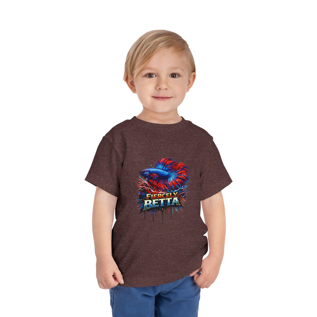 Toddler Tee - 'Fierce Betta' Colorful Betta Fish Graphic Shirt for Kids