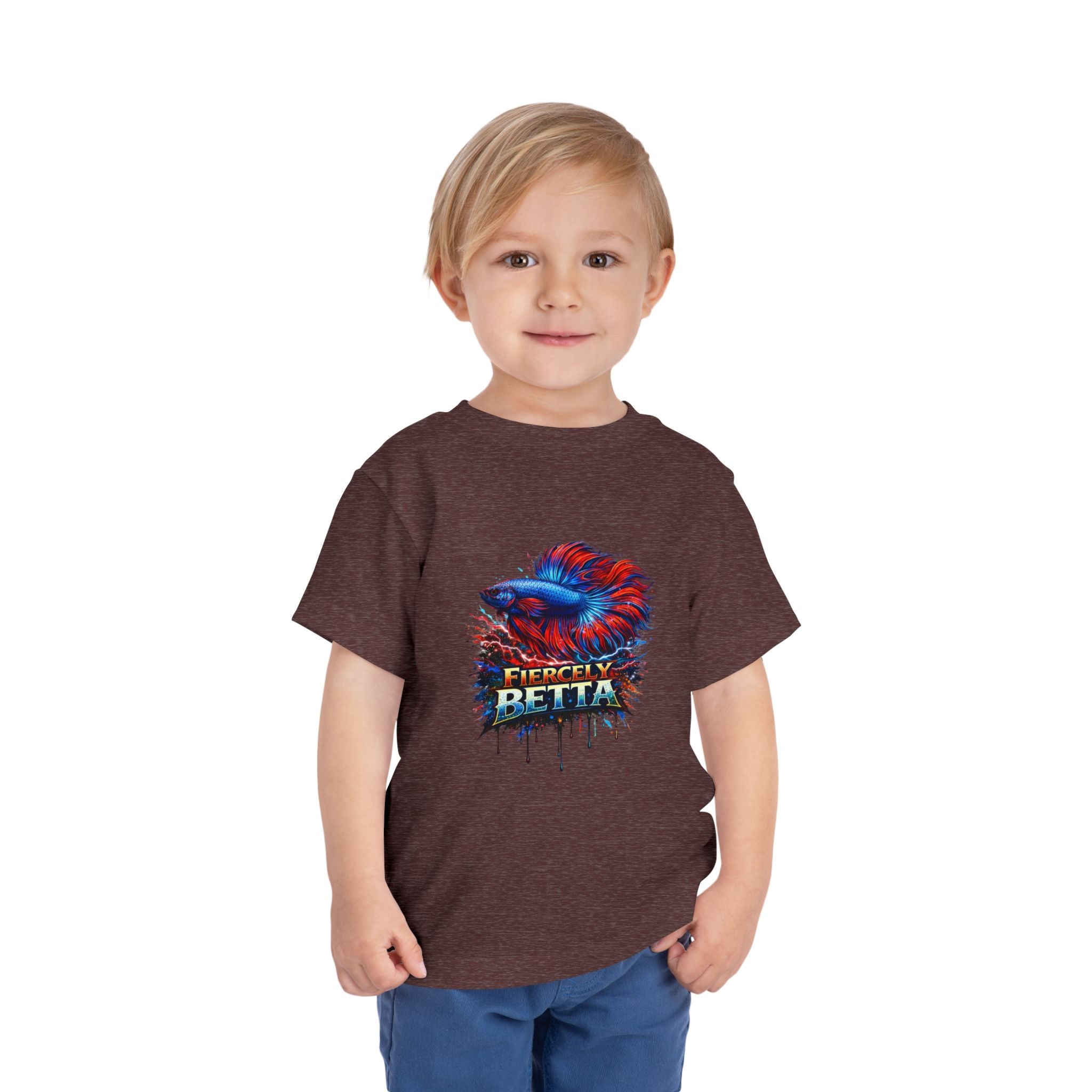 Toddler Tee - 'Fierce Betta' Colorful Betta Fish Graphic Shirt for Kids