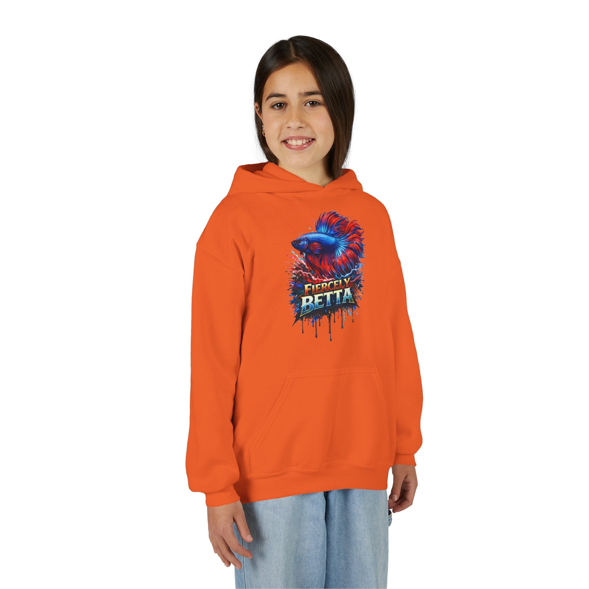 Fiercely Betta – Kids "Neon Flare" Fleece Hoodie