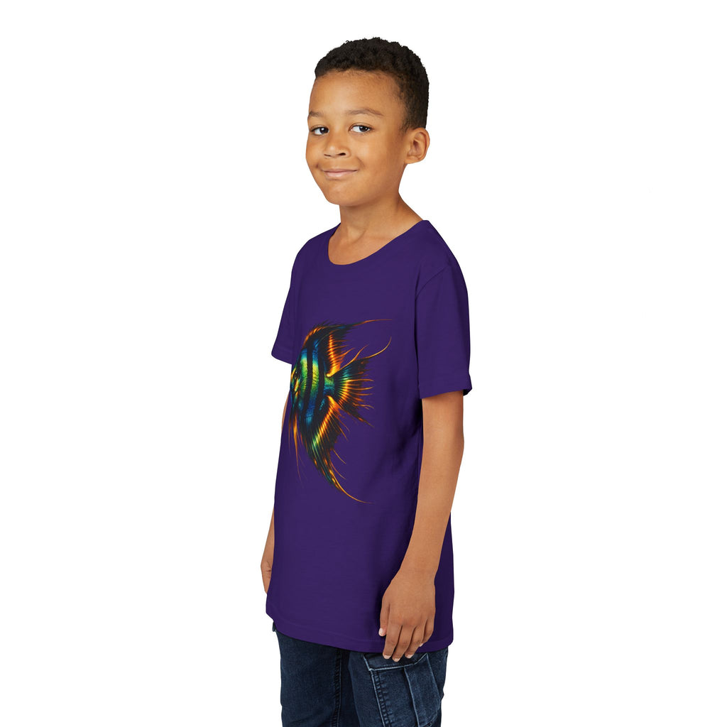 Angelfish Youth Tee – Colorful Aquarium Fish Graphic Shirt for Kids