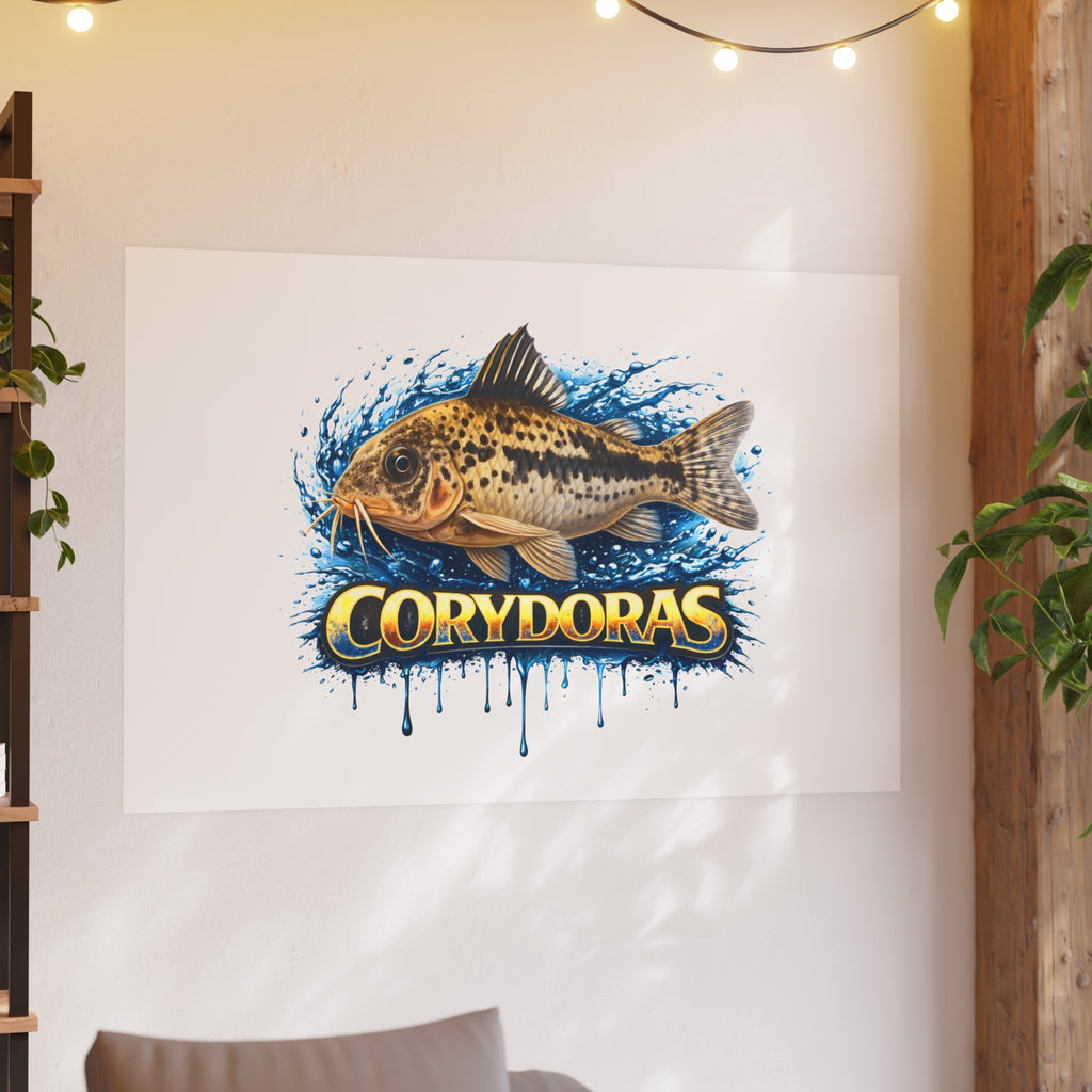 Corydoras Fish Poster — Decorative Aquarium Art Print (Satin/Matte)