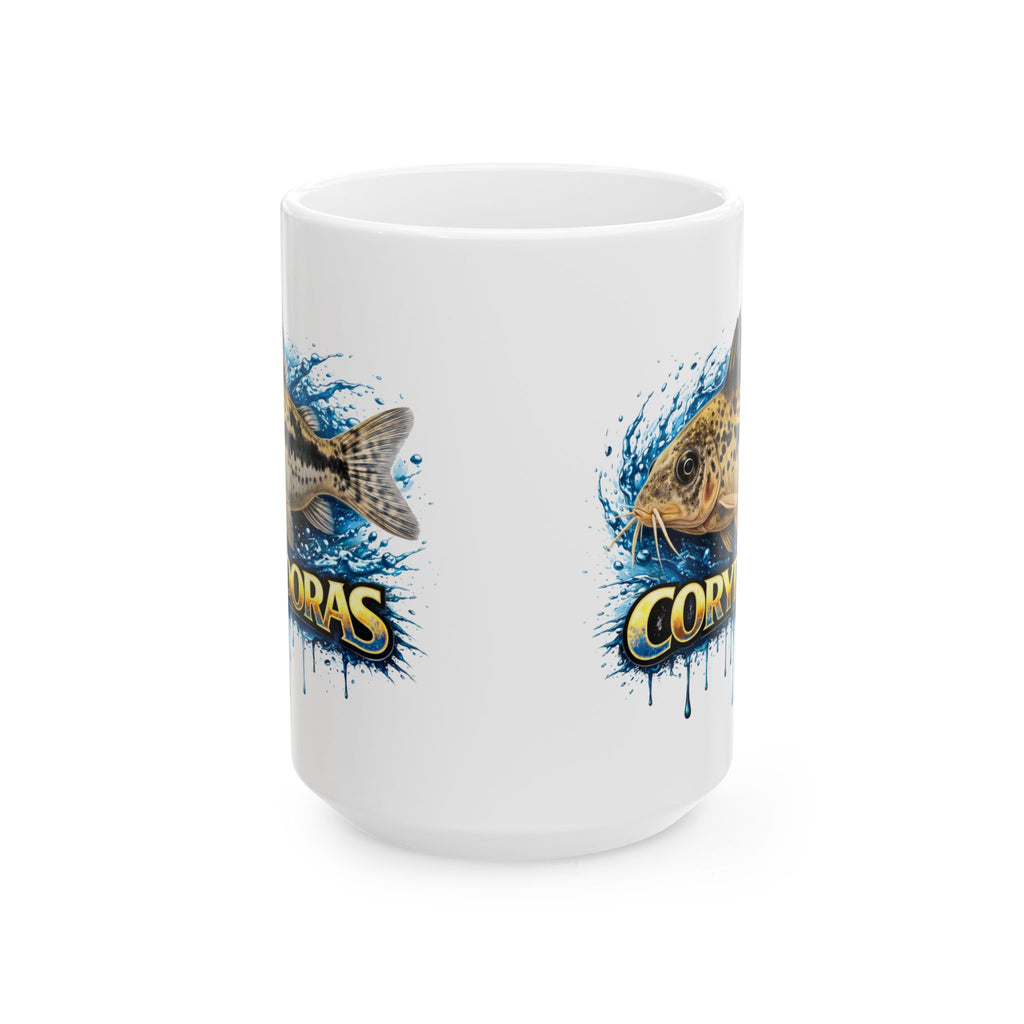 Peppered Cory – Premium Glossy Ceramic Mug — Aquarium Lover Coffee Cup (11oz/15oz)