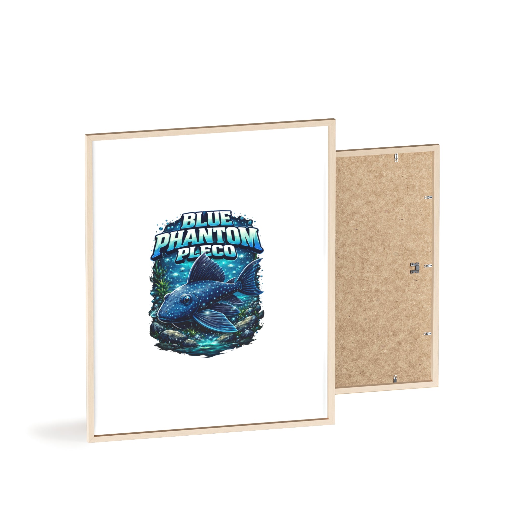 Blue Phantom Pleco Poster — Framed Aquarium Fish Wall Art