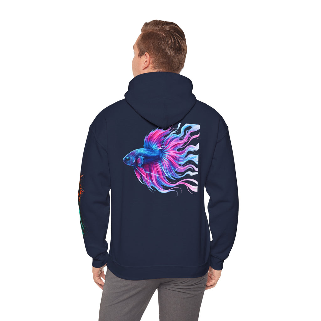 Electric Paint Betta — Artisan Series Hoodie — Inverness Ink Graphic Pullover