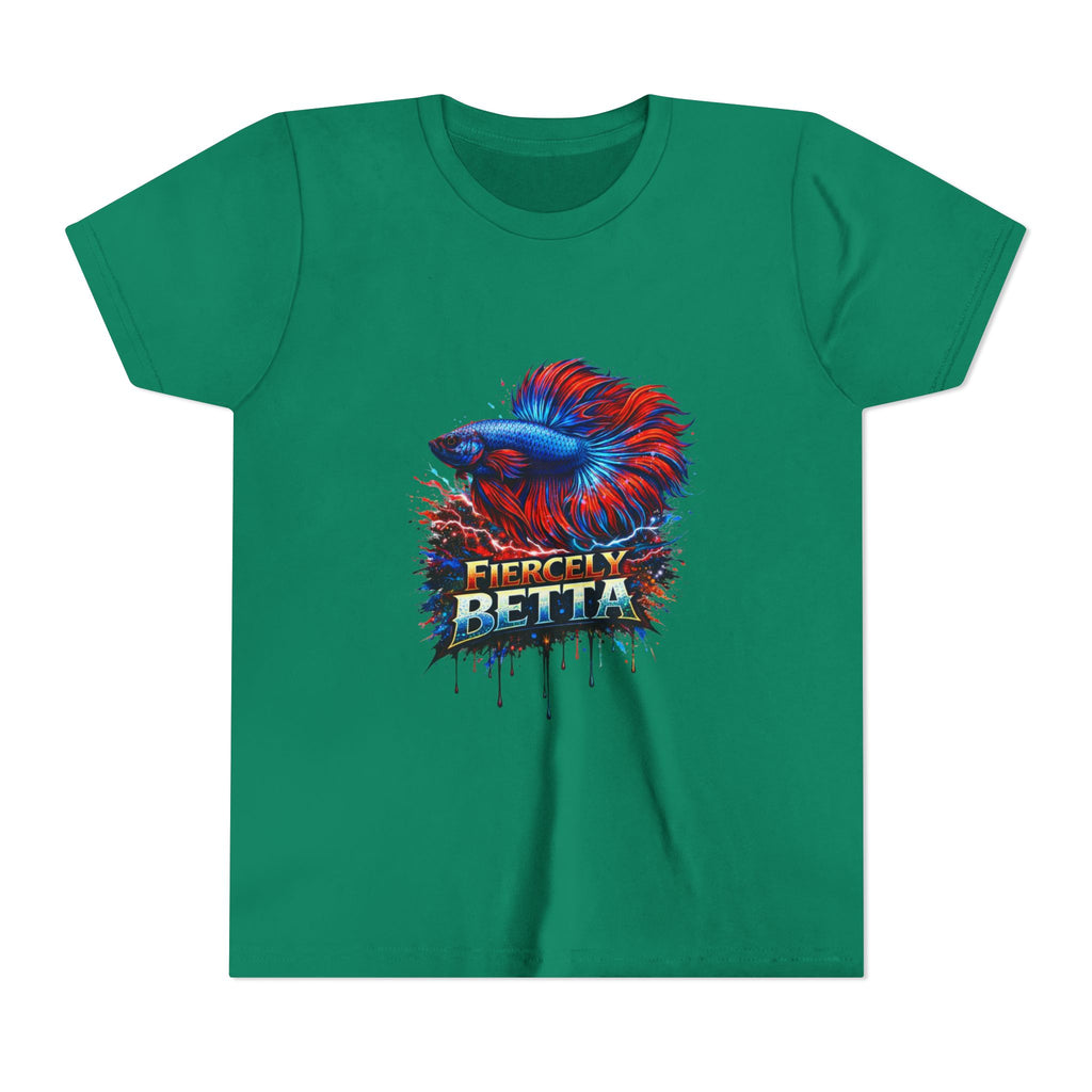 Fiercely Betta Youth Tee - Colorful Betta Fish Graphic Shirt