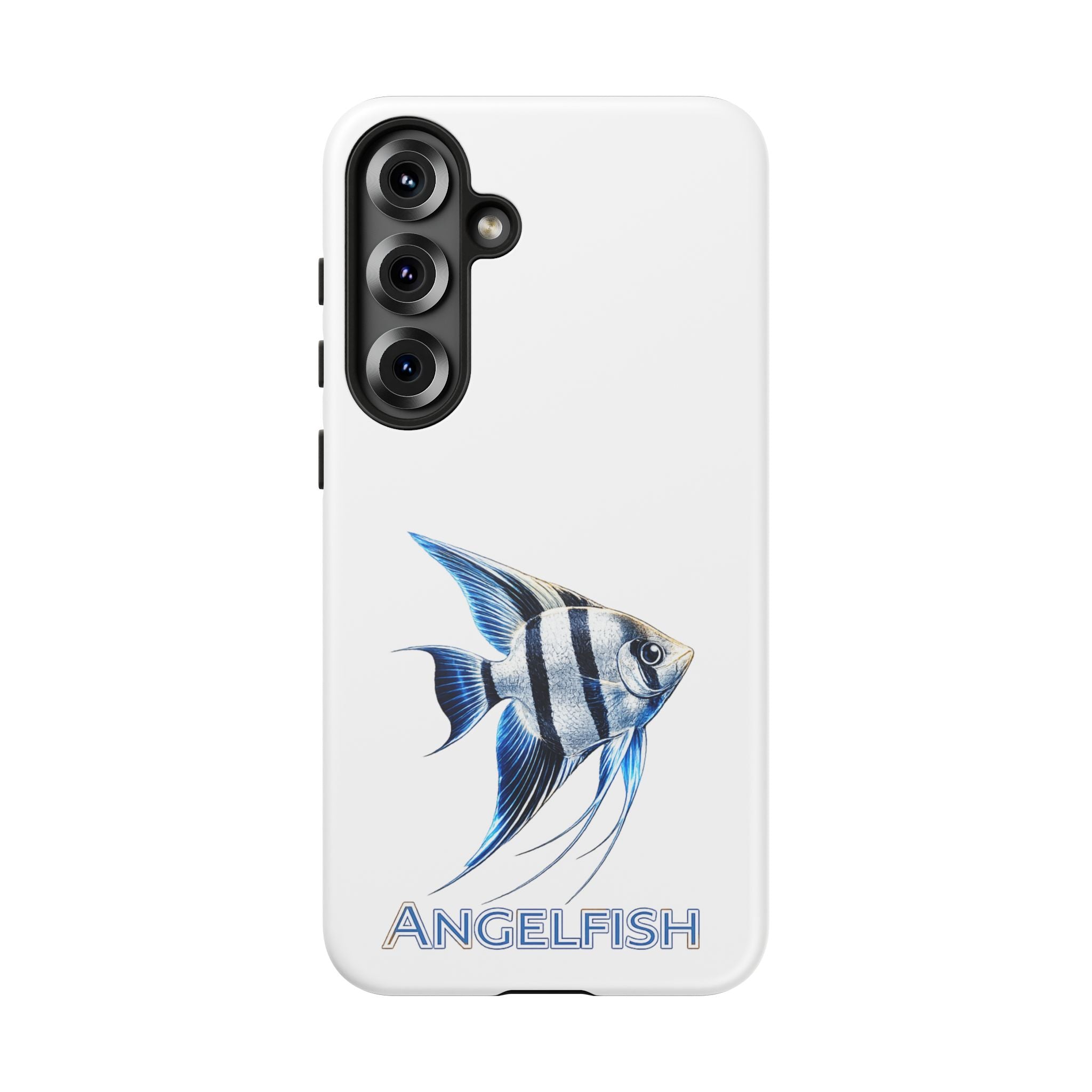 Angelfish Tough Phone Case – Durable Protective Case with Blue Tropical Fish Design