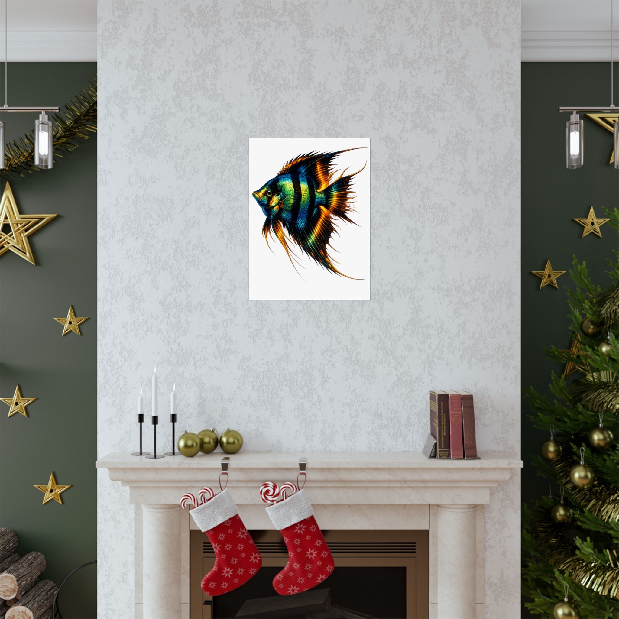 Tropical Angelfish Matte Poster — Vibrant Aquatic Wall Art