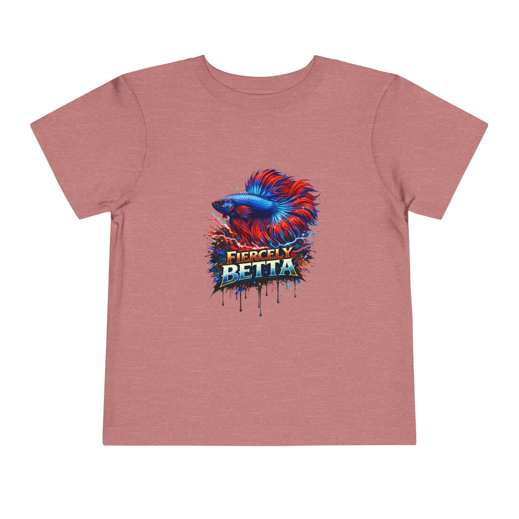 Toddler Tee - 'Fierce Betta' Colorful Betta Fish Graphic Shirt for Kids