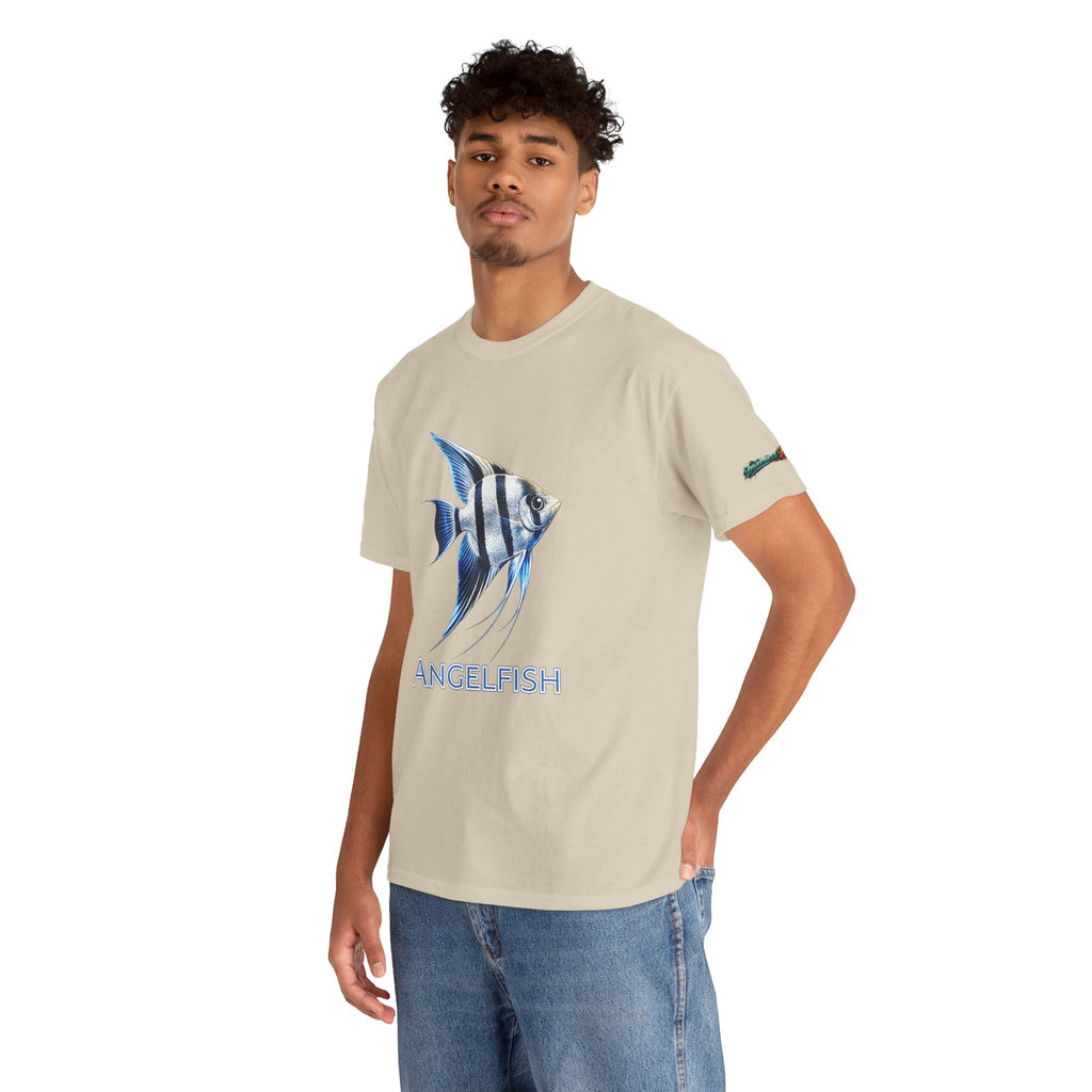 Angelfish Graphic Tee — Blue Tropical Fish Shirt