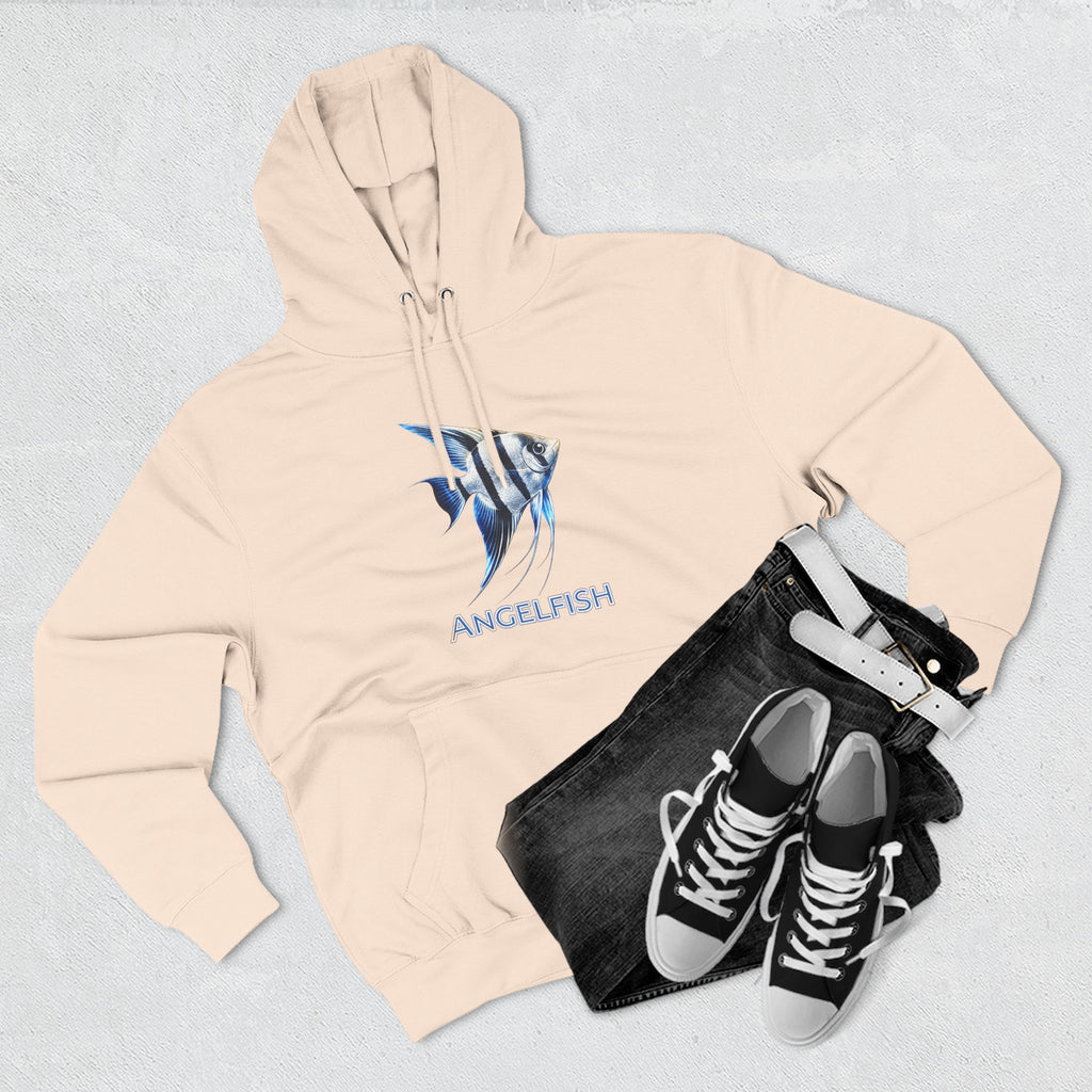 Angelfish Graphic Hoodie — Blue Aquarium Fish Pullover