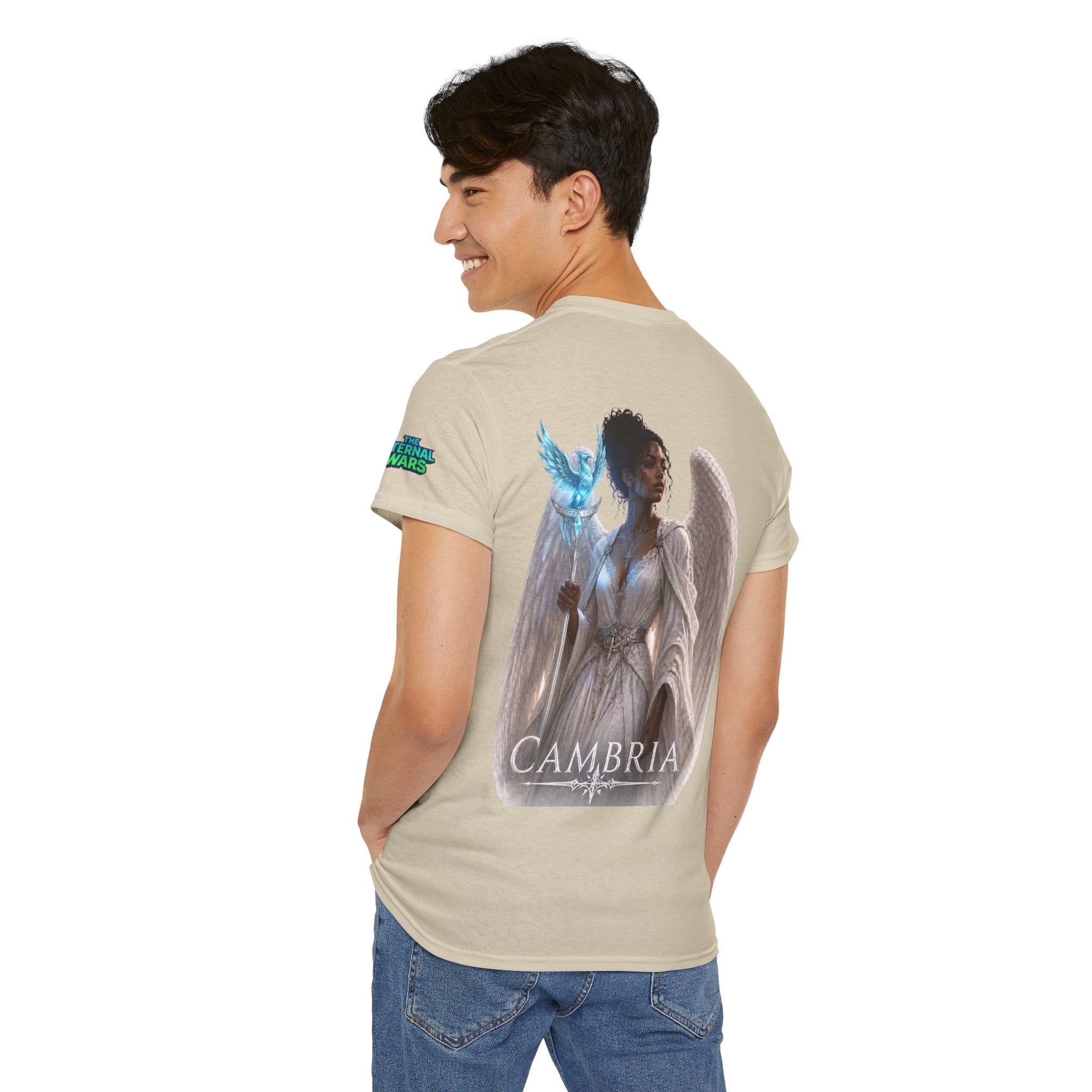 The Eternal Wars Graphic Tee – "Cambria" Winged Warrior Shirt