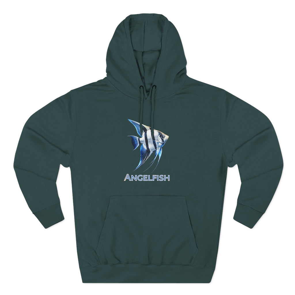 Angelfish Graphic Hoodie — Blue Aquarium Fish Pullover