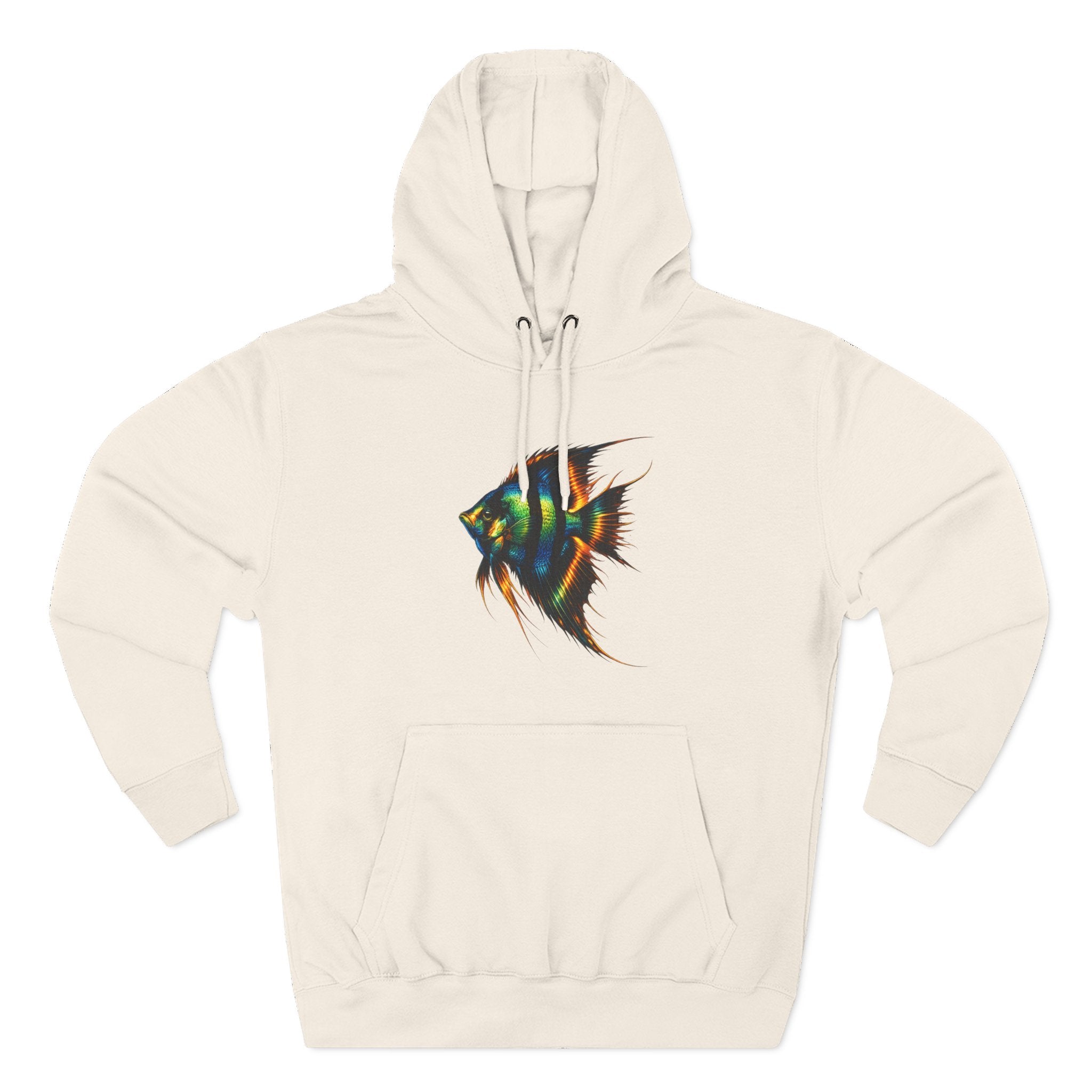 Angelfish Watercolor Hoodie – Colorful Aquarium Fish Graphic Fleece Pullover