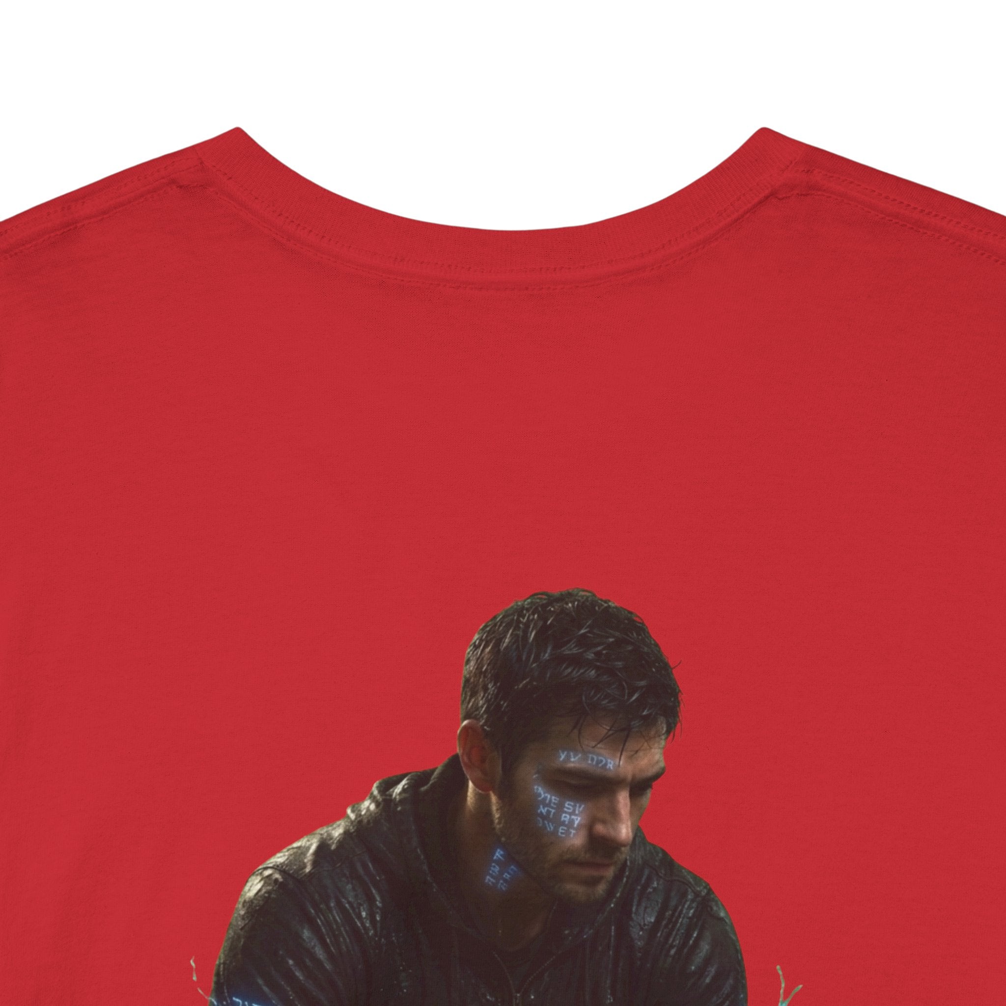 T-Shirt — Nature Warrior Graphic Tee with Man and Dog Illustration
