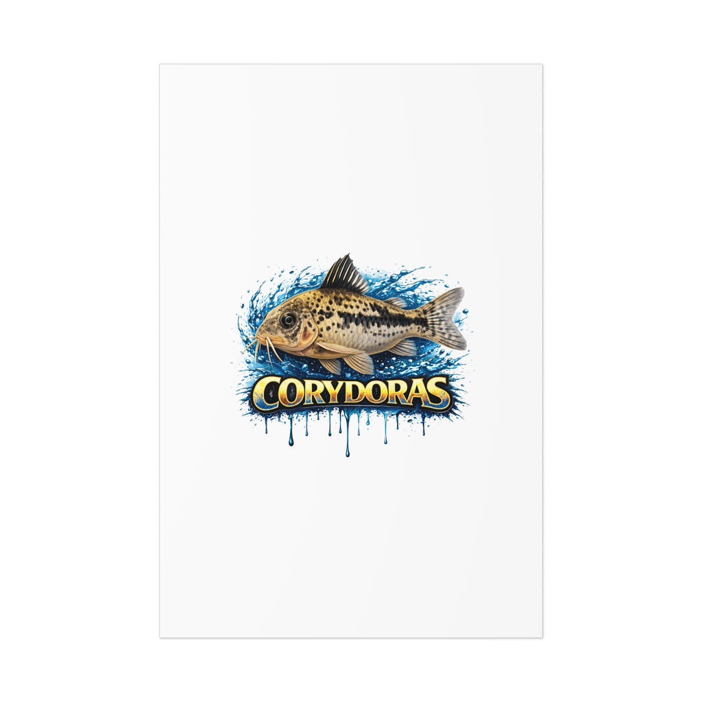 Corydoras Fish Poster — Freshwater Aquarium Art Print