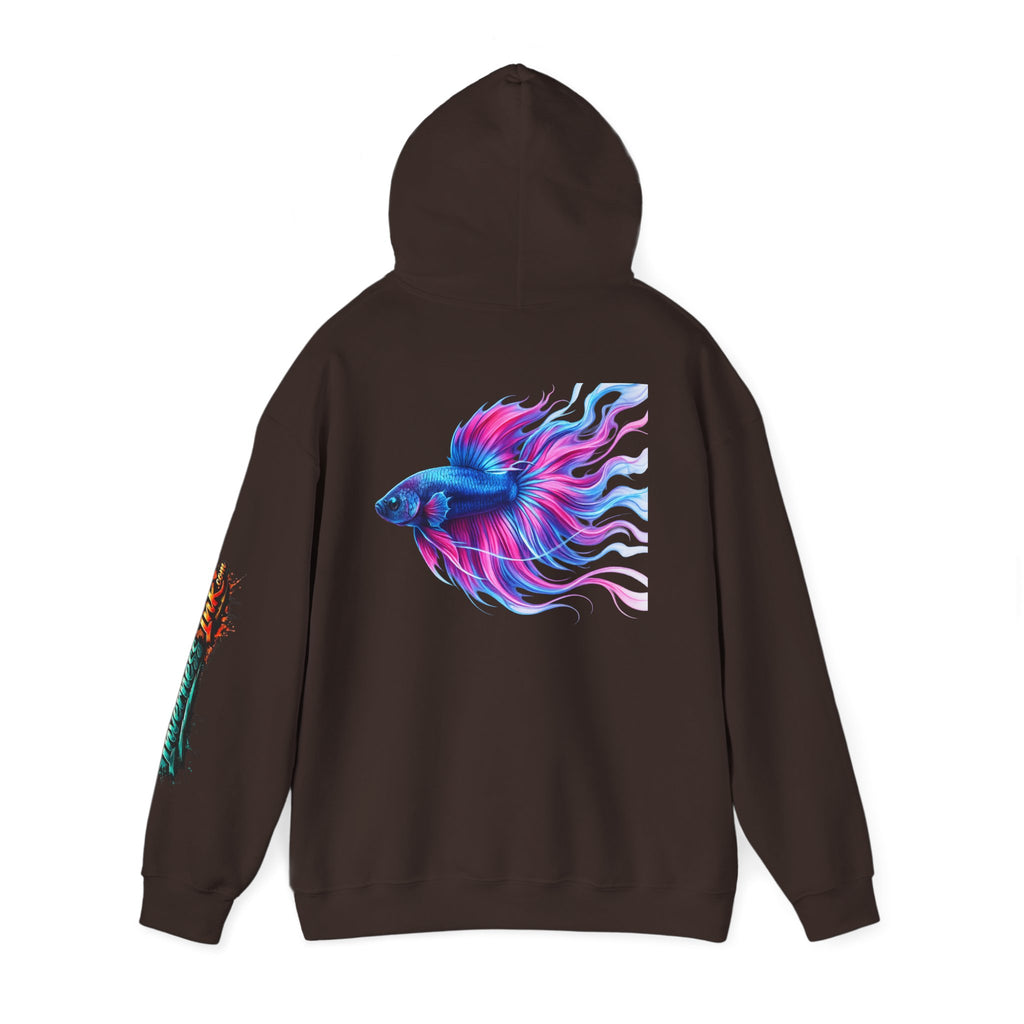 Electric Paint Betta — Artisan Series Hoodie — Inverness Ink Graphic Pullover