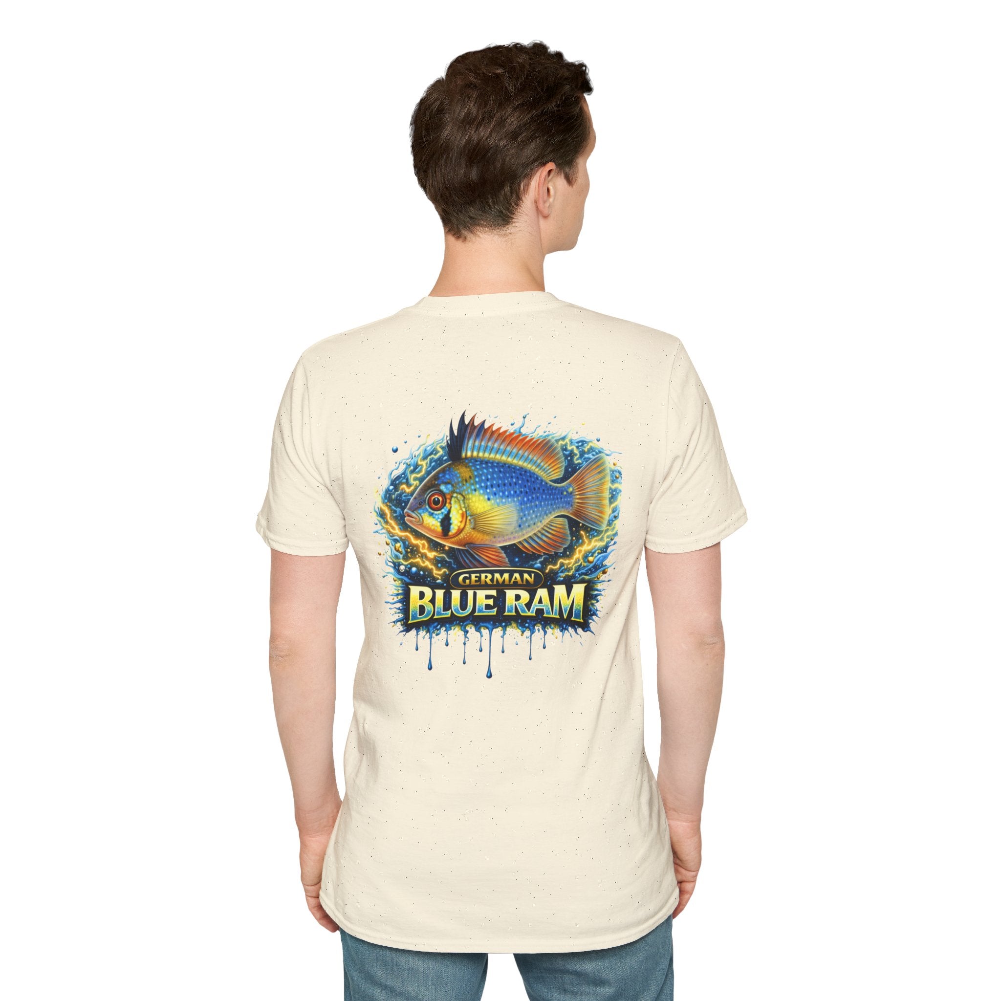 German Blue Ram Fish T-Shirt — Colorful Aquarium Cichlid Tee