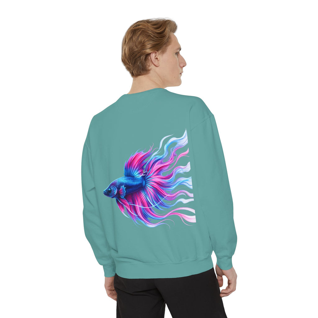 Betta Bliss Sweatshirt — Colorful Betta Fish Graphic Crewneck