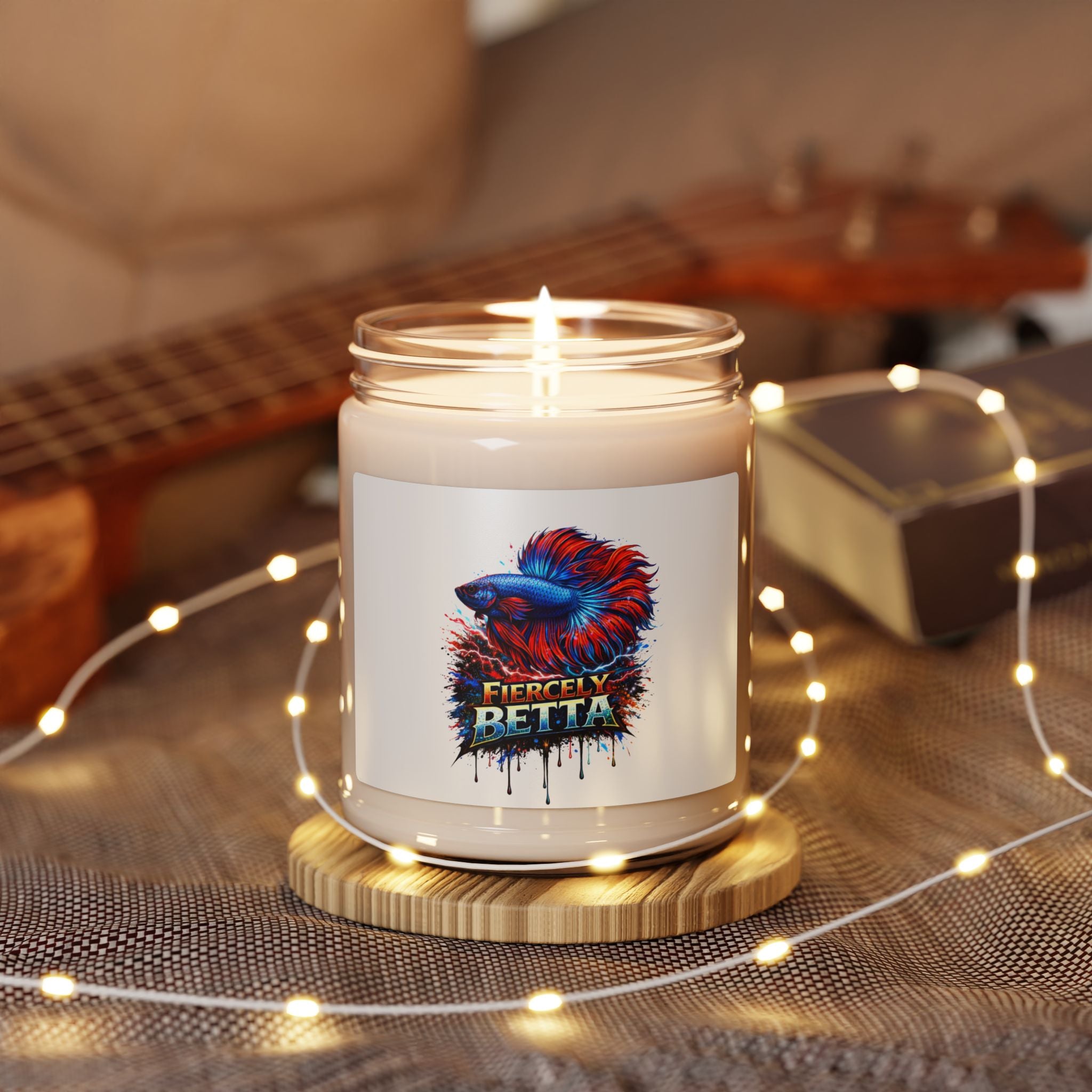 Fiercely Betta – Premium "Neon Flare" Soy Candle — 9oz Scented Jar Candle
