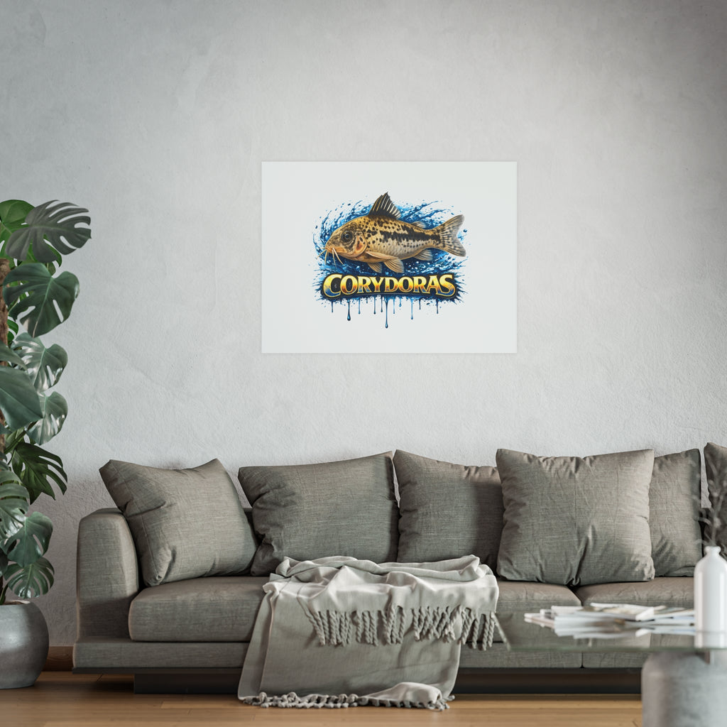 Corydoras Fish Poster — Decorative Aquarium Art Print (Satin/Matte)