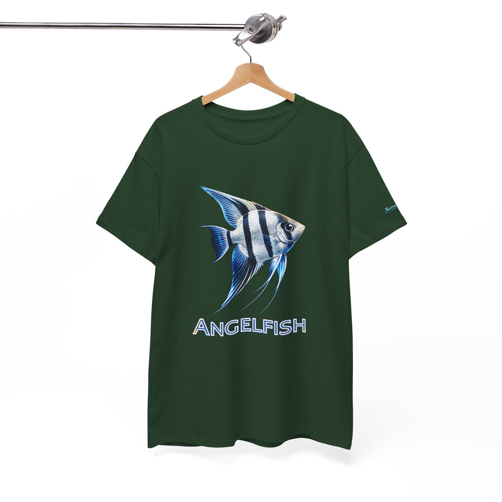 Angelfish Graphic Tee — Blue Tropical Fish Shirt