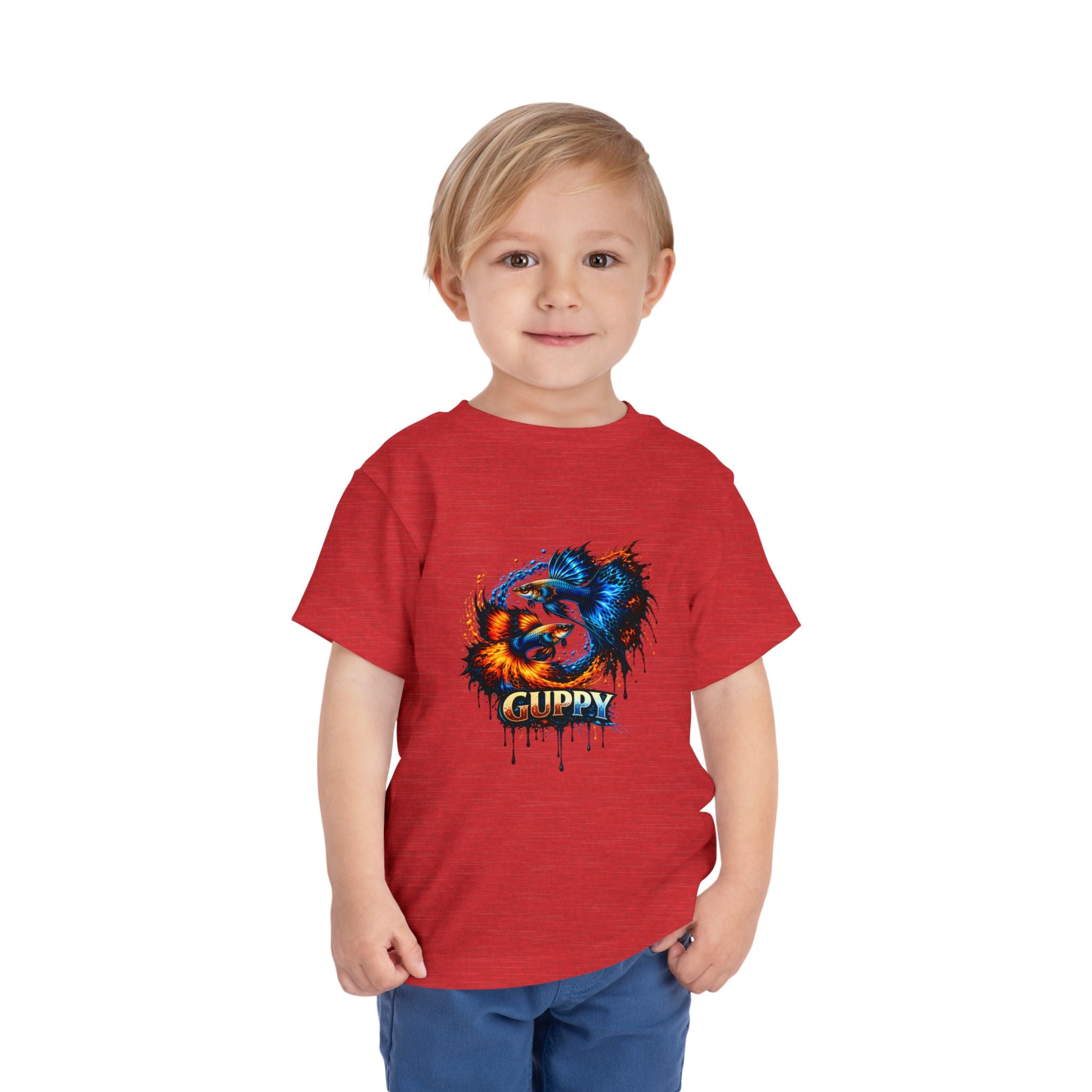 Fire & Ice Guppy – Toddler "Neon Flare" Premium Tee