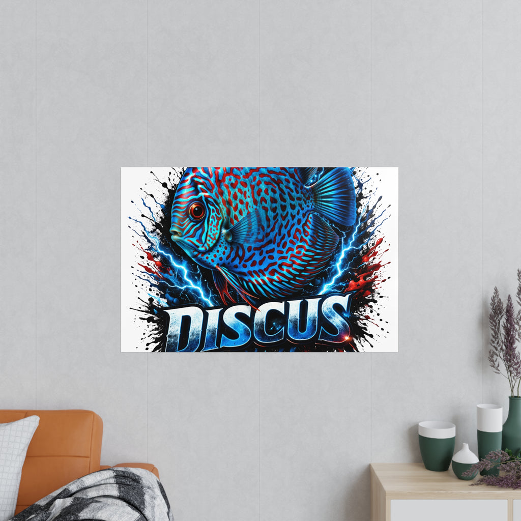 Discus Fish Photopaper Poster – Vibrant Aquarium Wall Art