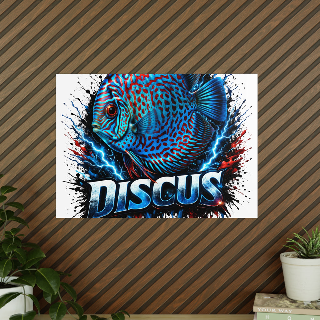 Discus Fish Photopaper Poster – Vibrant Aquarium Wall Art