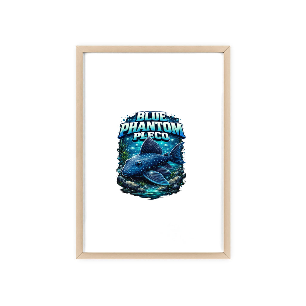 Blue Phantom Pleco Poster — Framed Aquarium Fish Wall Art