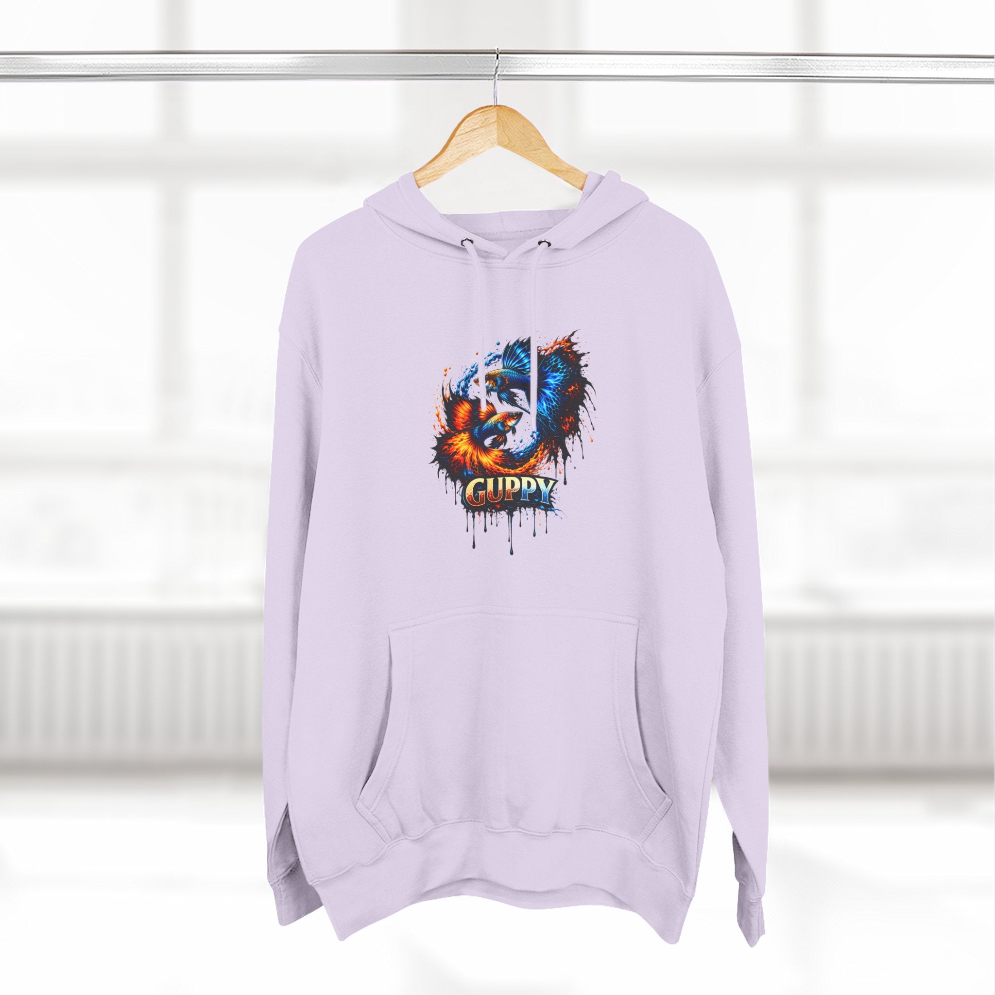 Fire & Ice Guppy – Premium Three-Panel Fleece Hoodie