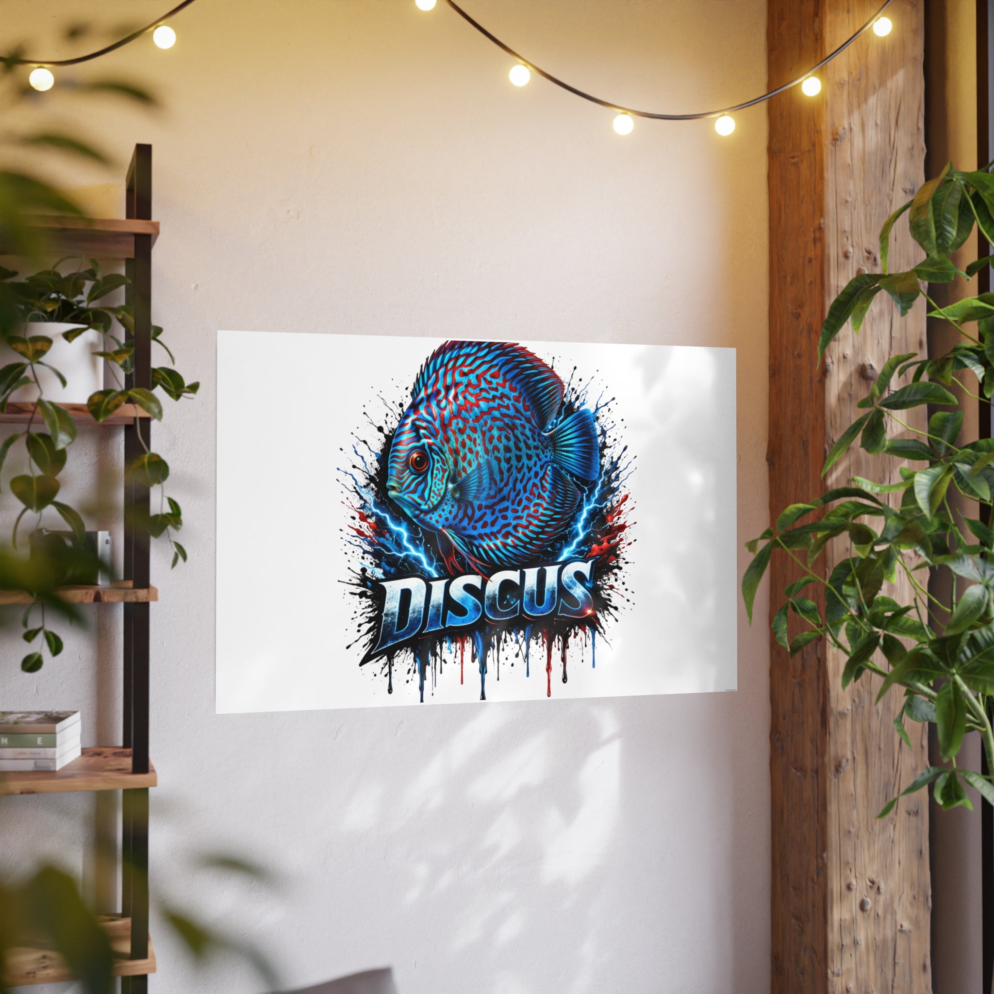 Discus Fish Art Poster — Vibrant Aquarium Wall Print