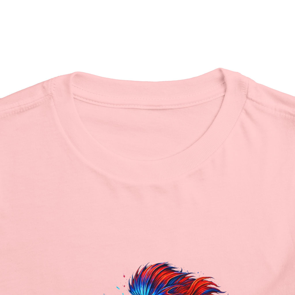 Toddler Tee - 'Fierce Betta' Colorful Betta Fish Graphic Shirt for Kids