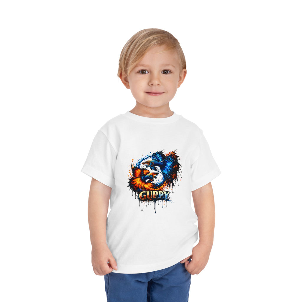 Fire & Ice Guppy – Toddler "Neon Flare" Premium Tee