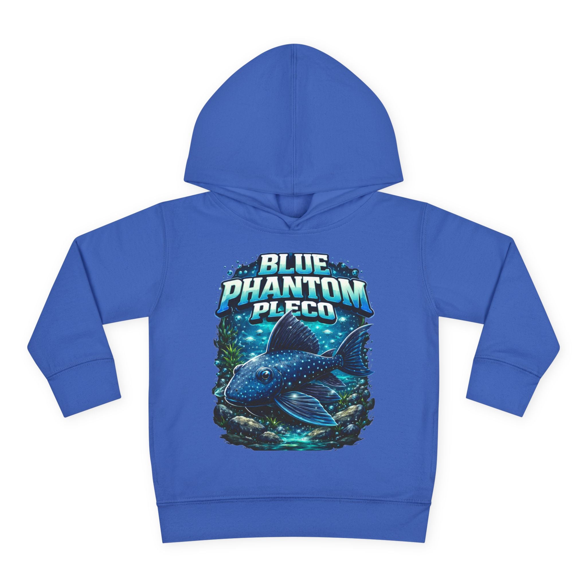 Toddler Hoodie — 'Blue Phantom Pleco' Cute Aquarium Fish Pullover