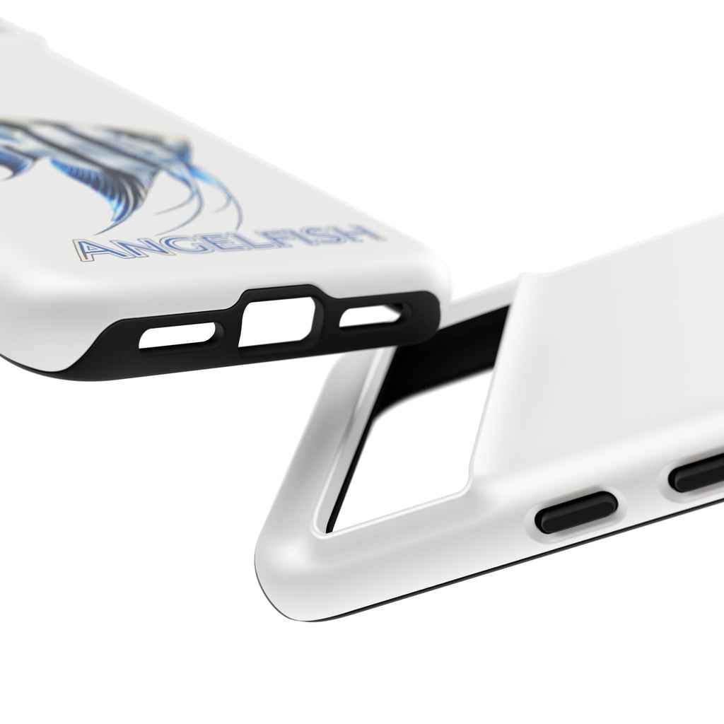 Angelfish Tough Phone Case – Durable Protective Case with Blue Tropical Fish Design