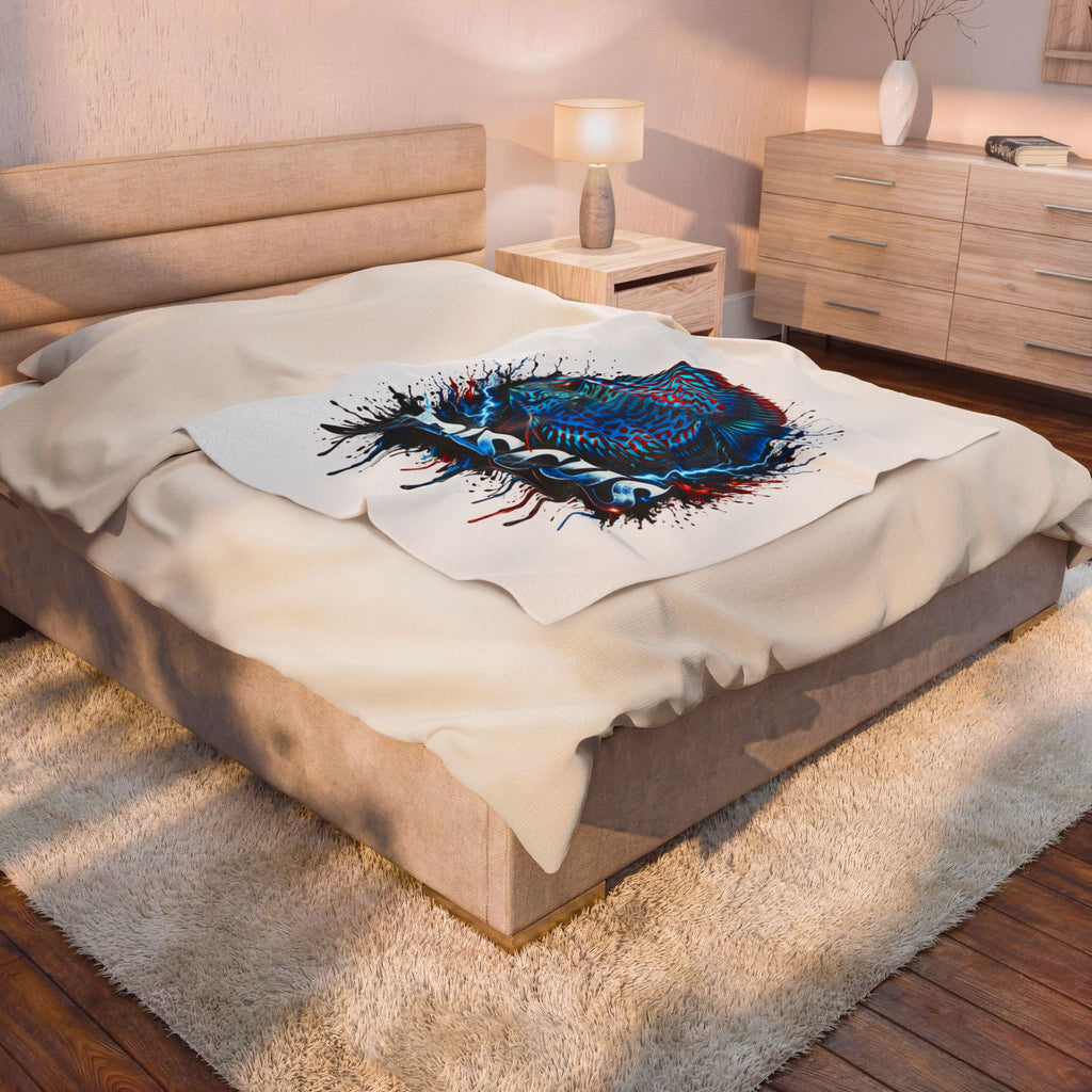 Electric Discus – Premium "Lightning" Velveteen Blanket