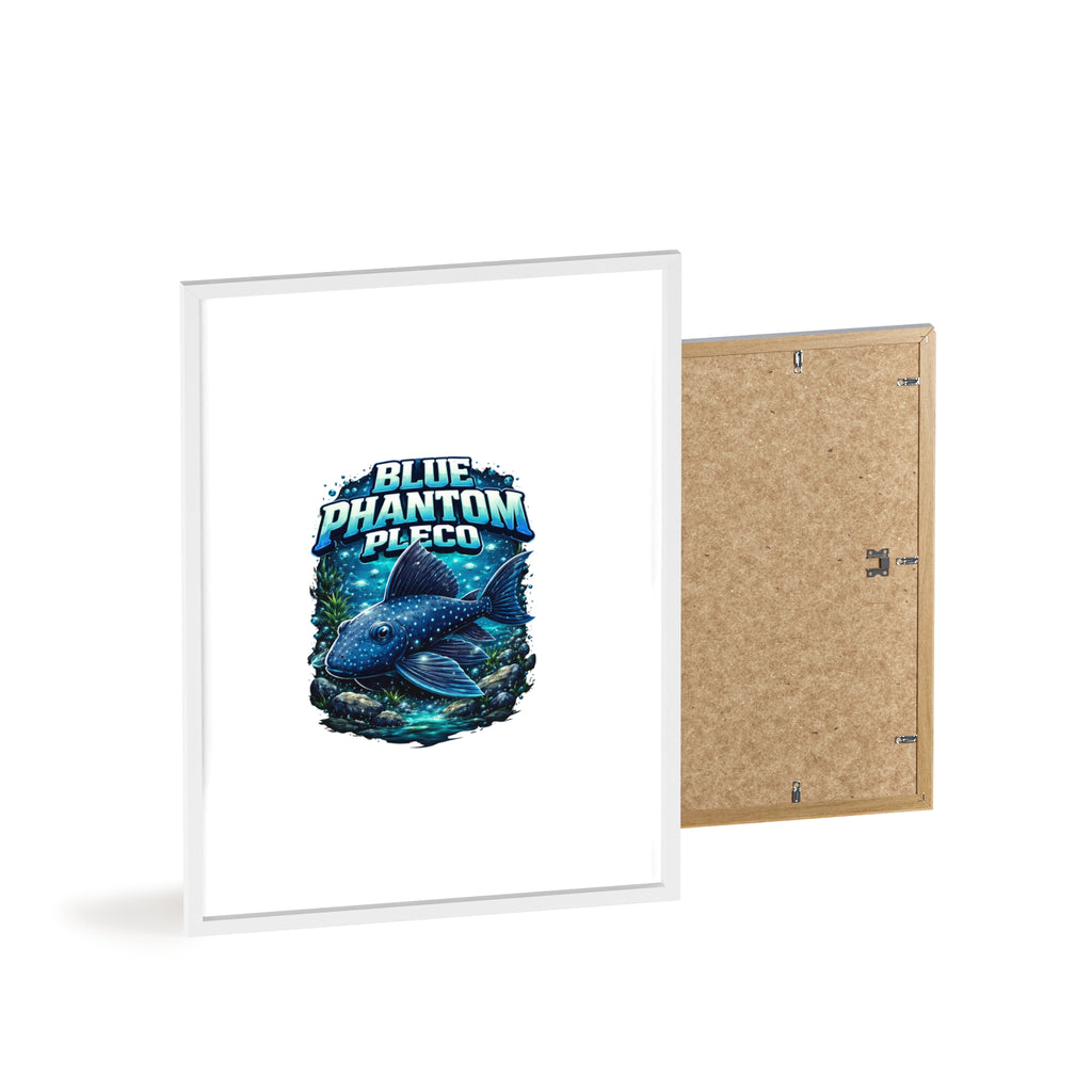 Blue Phantom Pleco Poster — Framed Aquarium Fish Wall Art