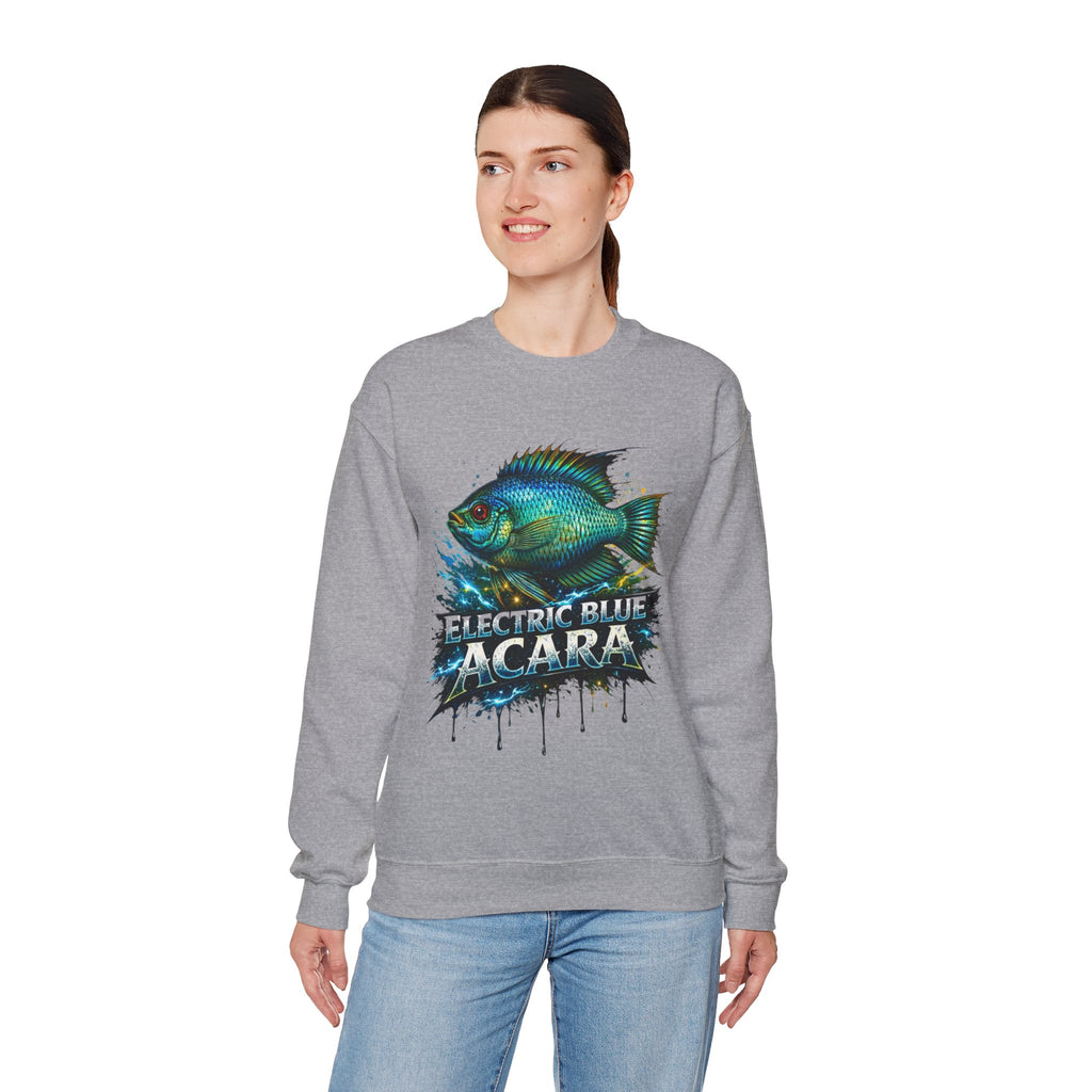 Electric Blue Acara – Heavy Blend™ Crewneck Sweatshirt