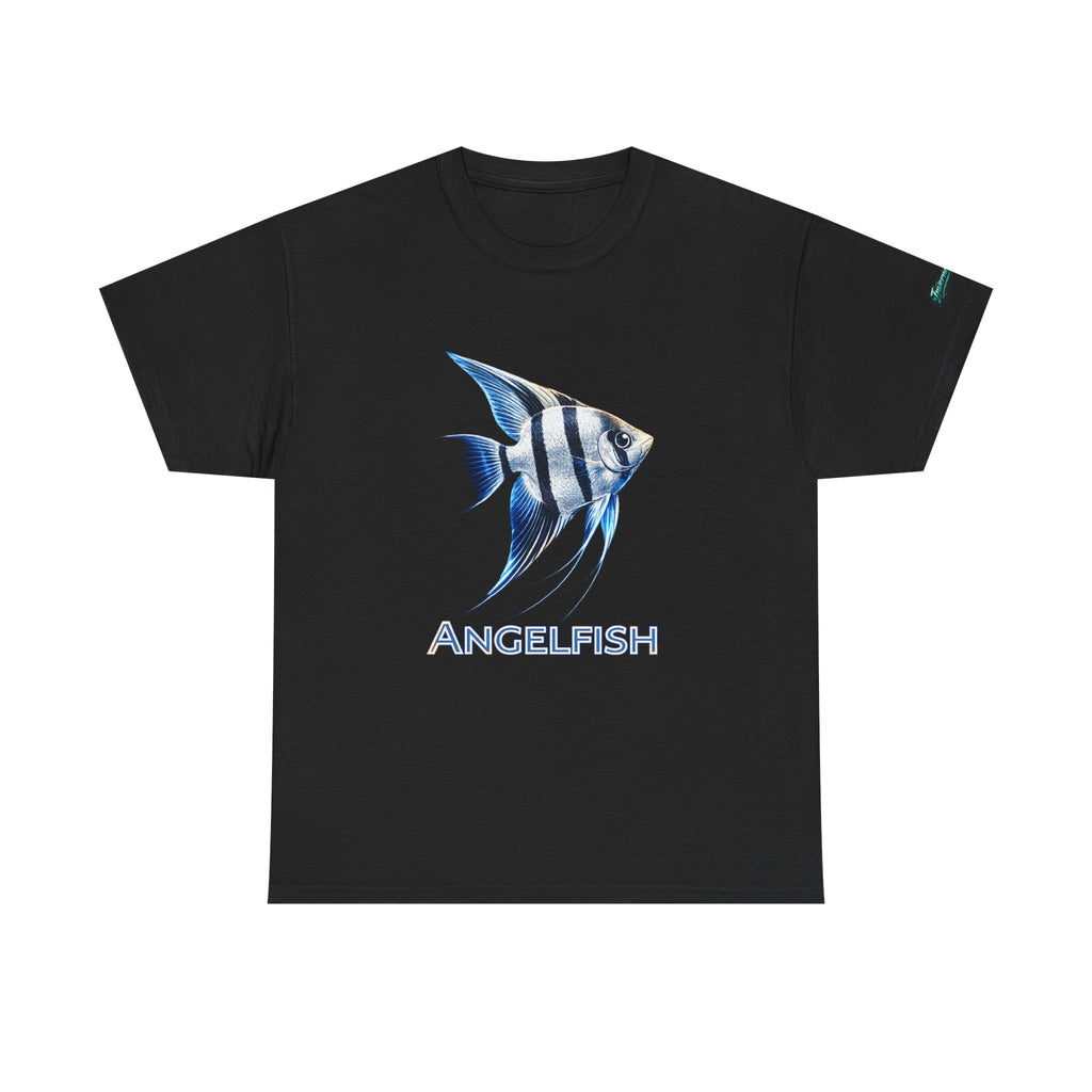 Angelfish Graphic Tee — Blue Tropical Fish Shirt