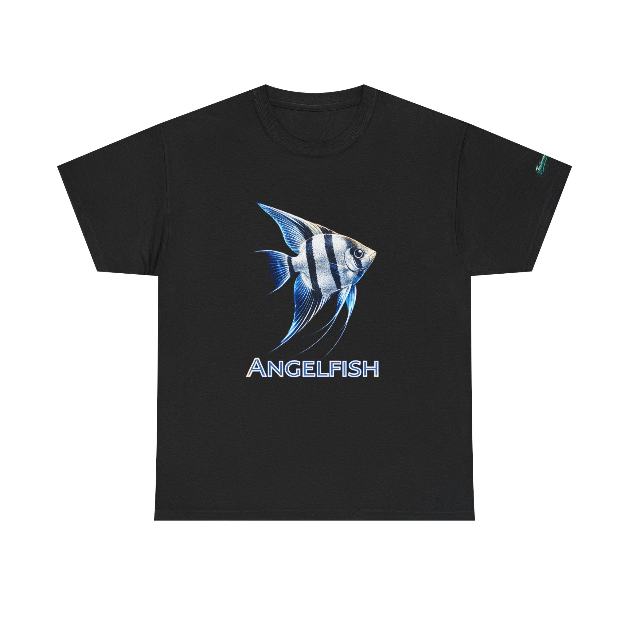 Angelfish Graphic Tee — Blue Tropical Fish Shirt